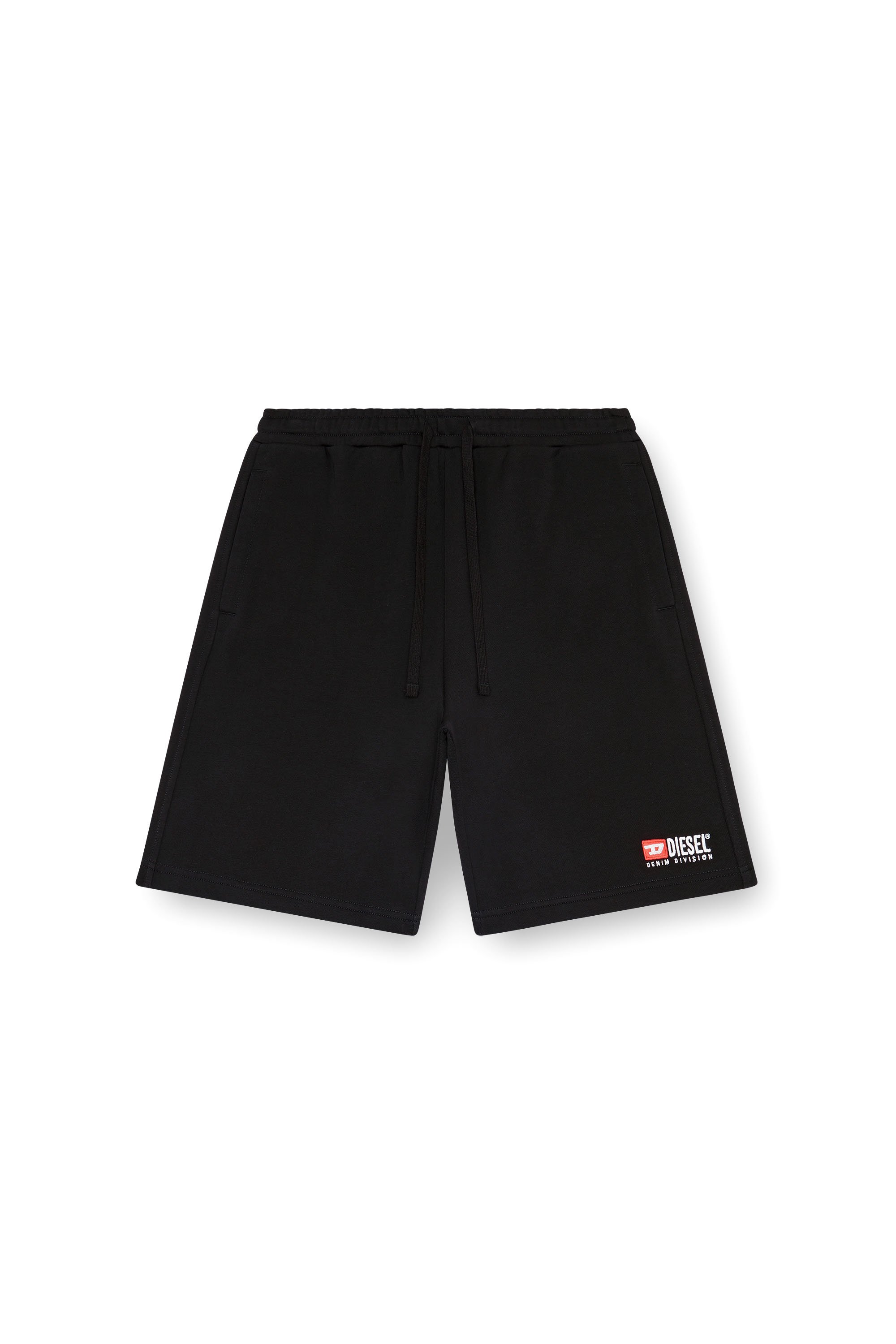 Diesel - P-CROWN-DIV, Man's Sweat shorts with embroidered logo in Black - 3