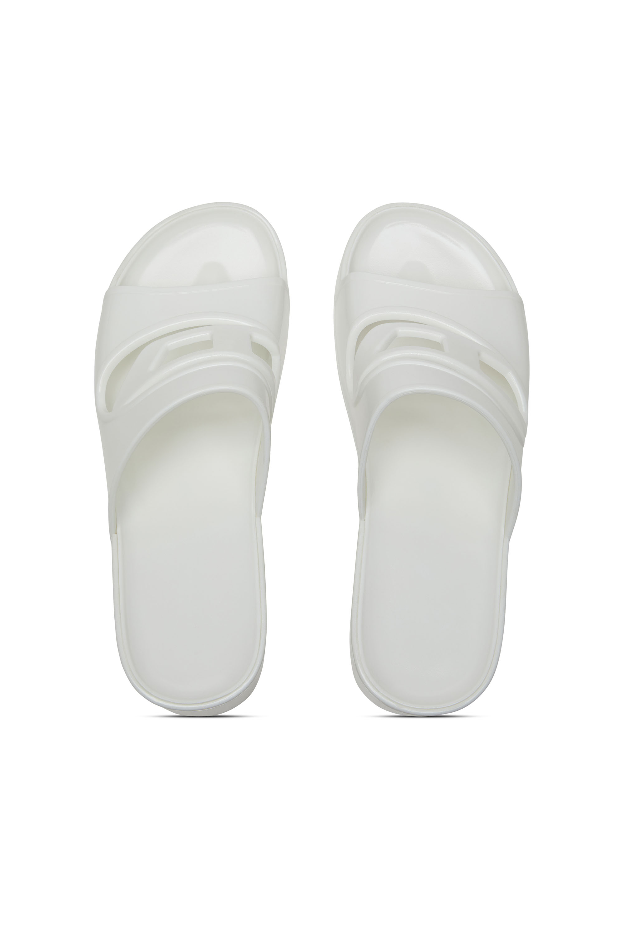 SA-BONNIE, White Diesel - SA-BONNIE, Woman's Sa-Bonnie-Heeled rubber slides with cut-out logo in White - 4