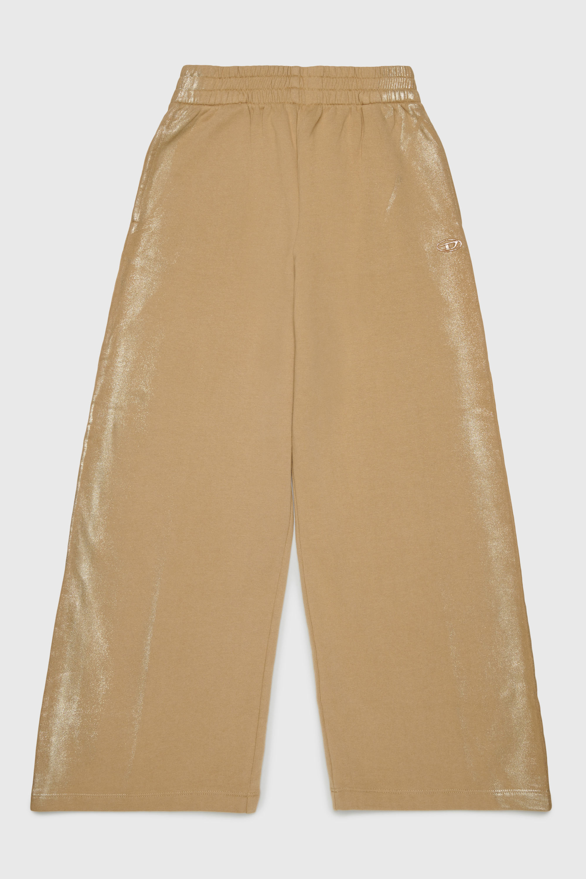 Wide-leg sweatpants with metallic effect