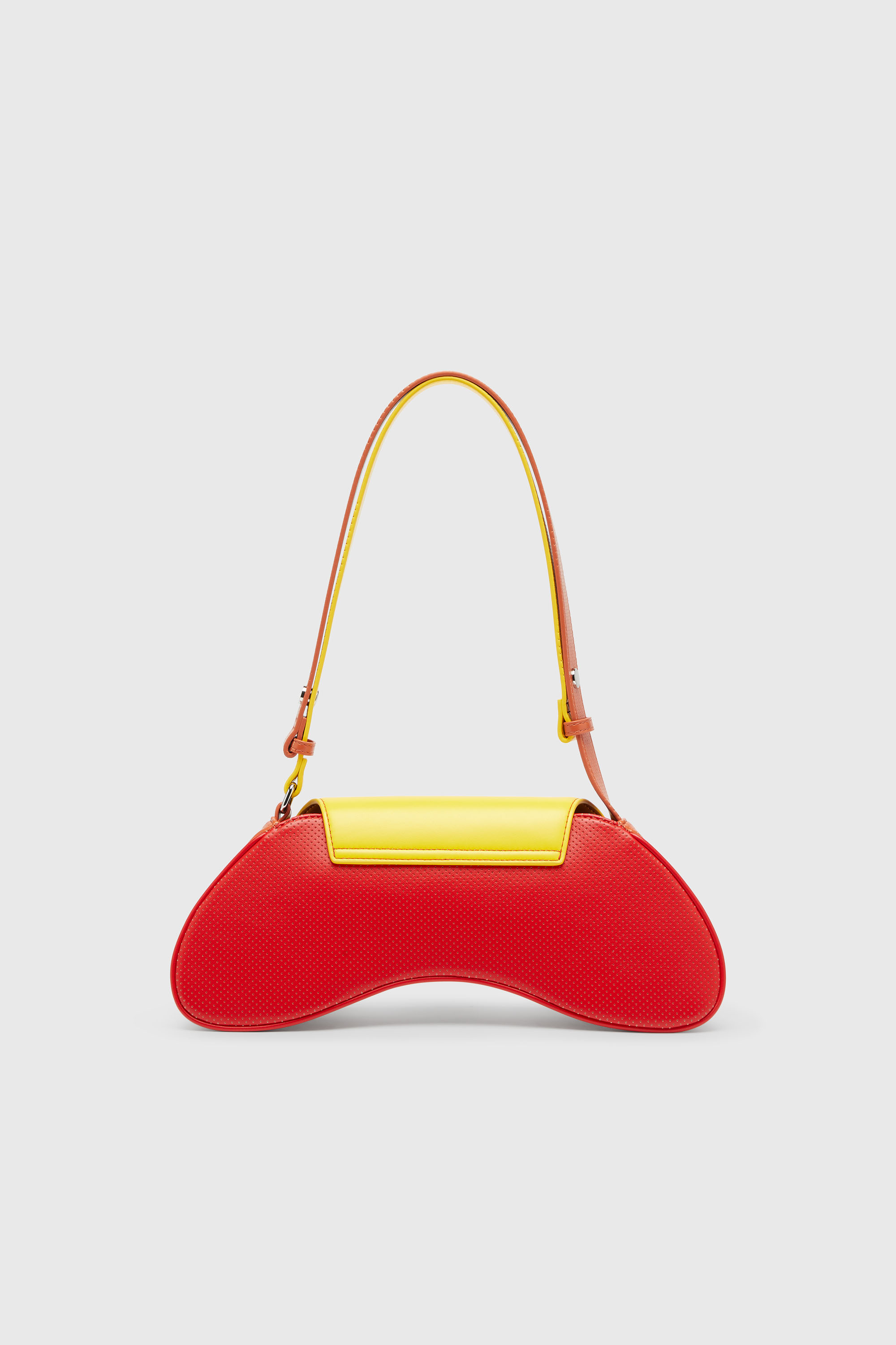 Diesel - PLAY CROSSBODY, Woman's Play - Crossbody bag in quilted perforated PU in Orange/Yellow - 3
