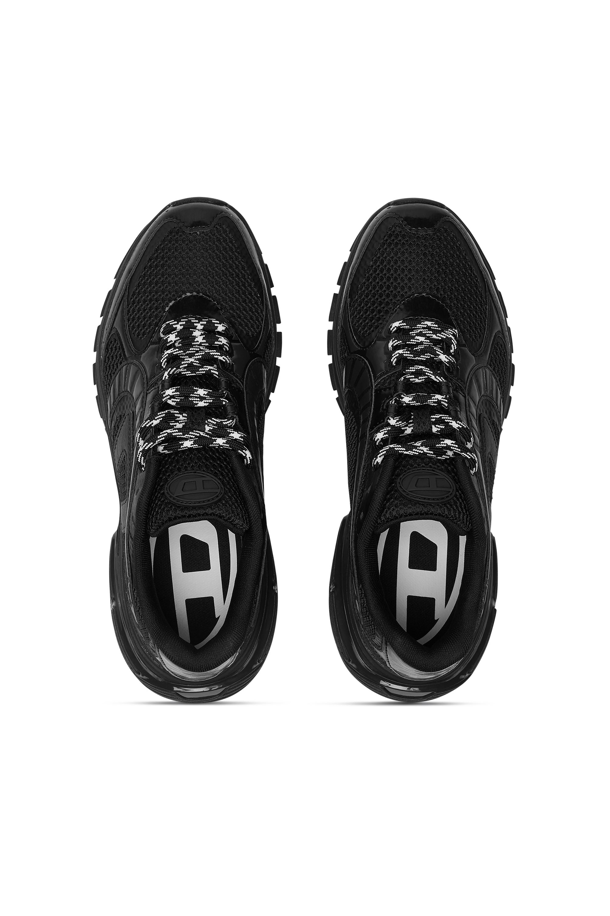 Diesel - S-PRO-V-DENSE LOW W, Woman's S-Pro-V-Dense-Monochrome mesh sneakers with Oval D logo in Black - 4