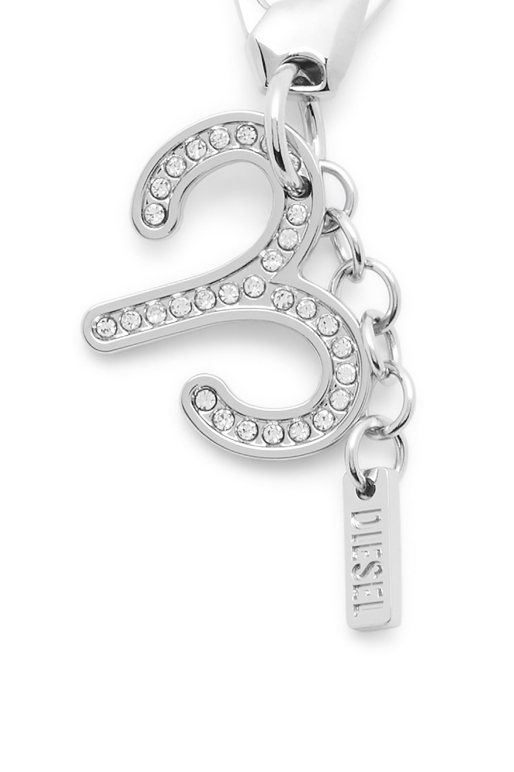 Diesel - CHARM ARIES, Unisex's Metal Aries charm with rhinestones in Silver - 2