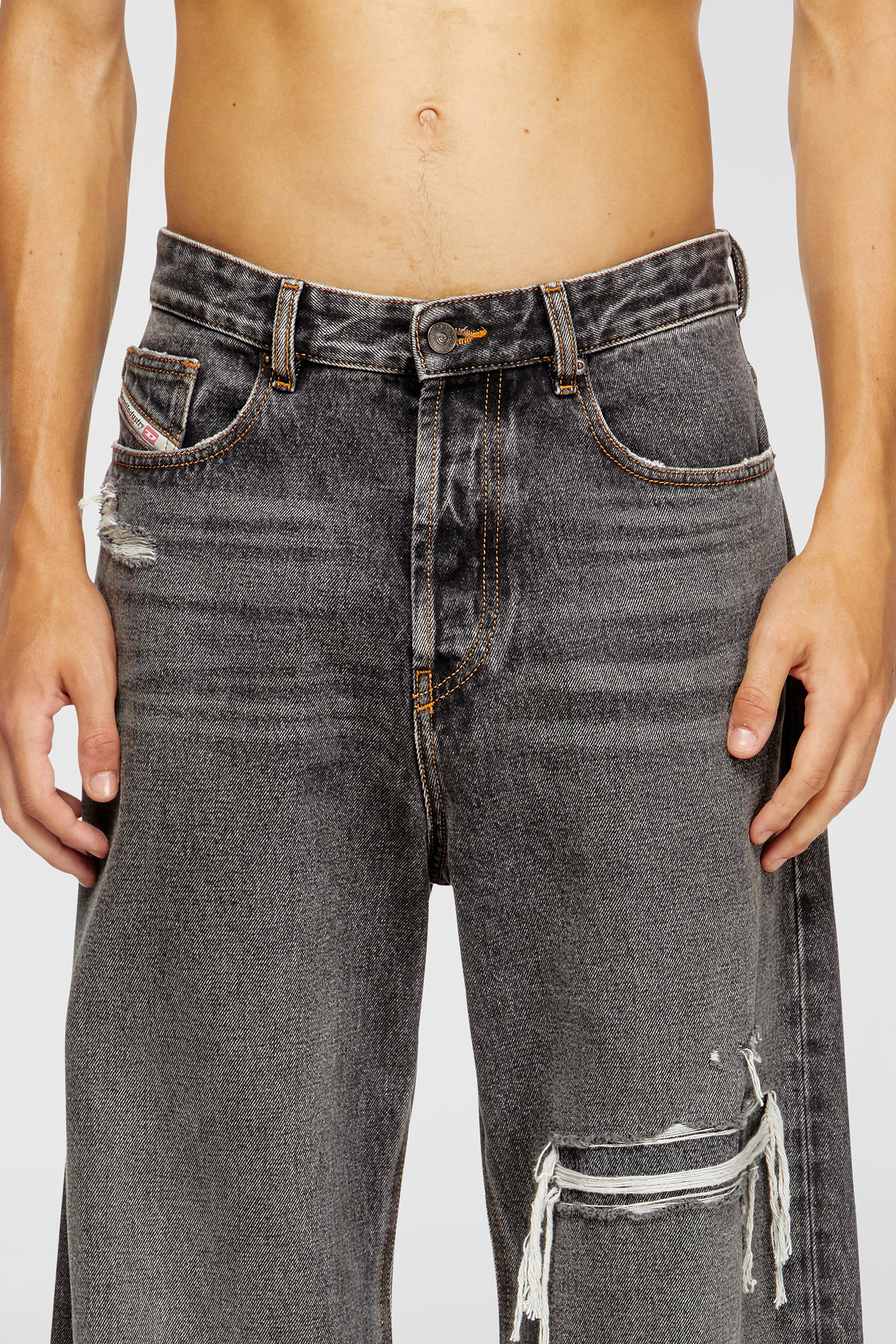 DIESEL D-RISE w28×30 D-RISE Man: Oversized Regular Black/Dark grey Jeans | Diesel