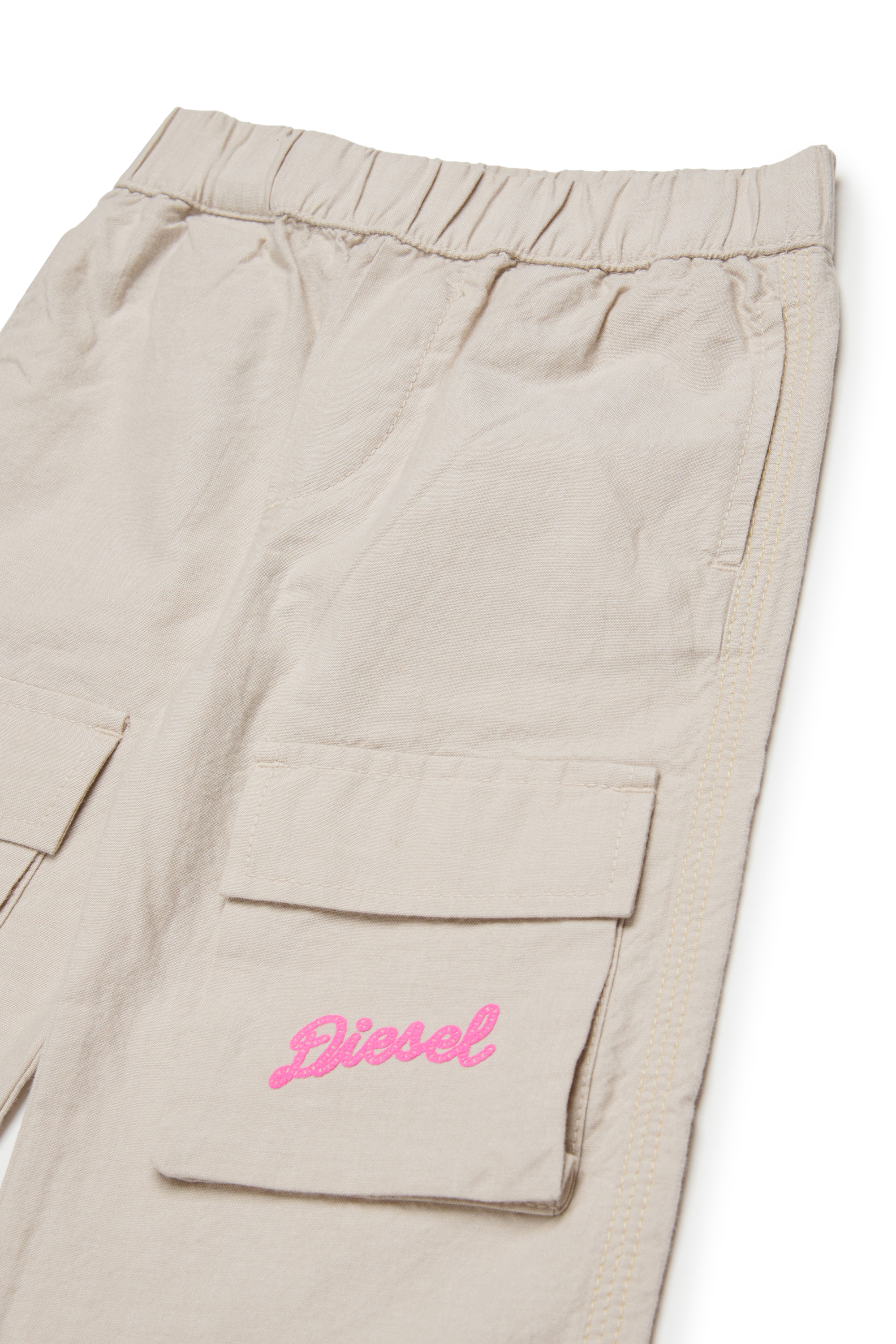 Diesel - POLDYB, Woman's Cotton pants with cargo pockets in White - 3