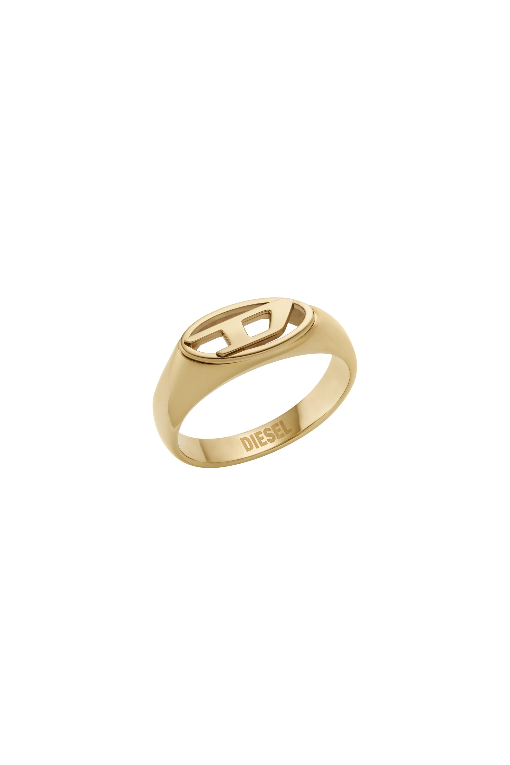 Diesel - DX1588710 JEWEL, Unisex's Gold-Tone Stainless Steel Signet Ring in Gold - 1