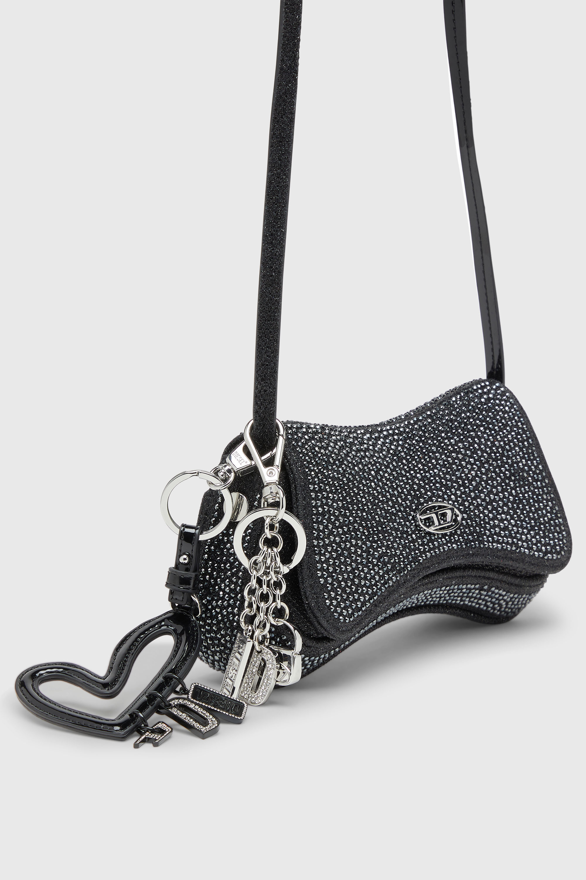 Diesel - MULTI II, Woman's Heart charm with glossy finish in Black - 2