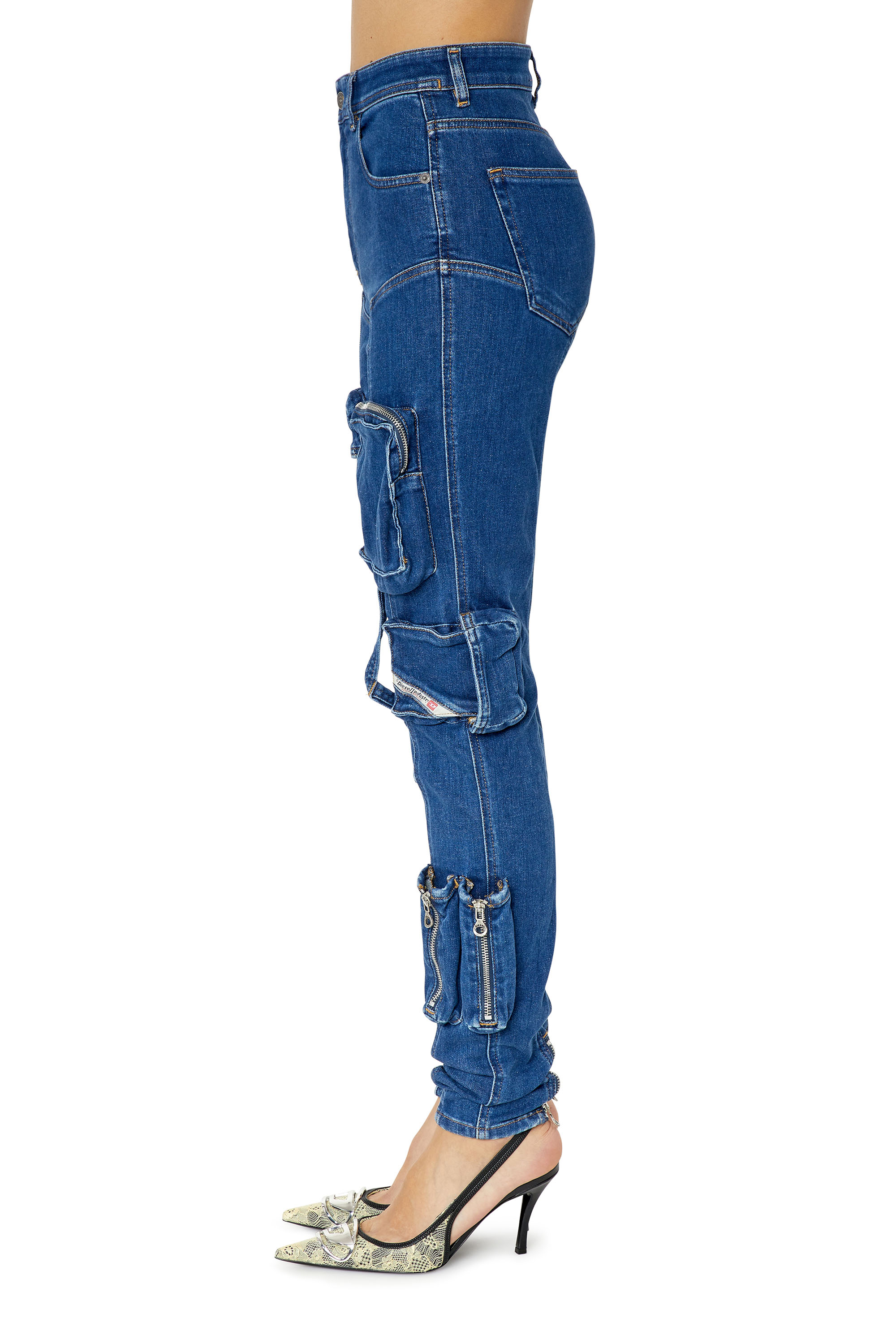 Diesel - 1984 Slandy-High 09F28 Super skinny Jeans, Dark Blue - Image 4