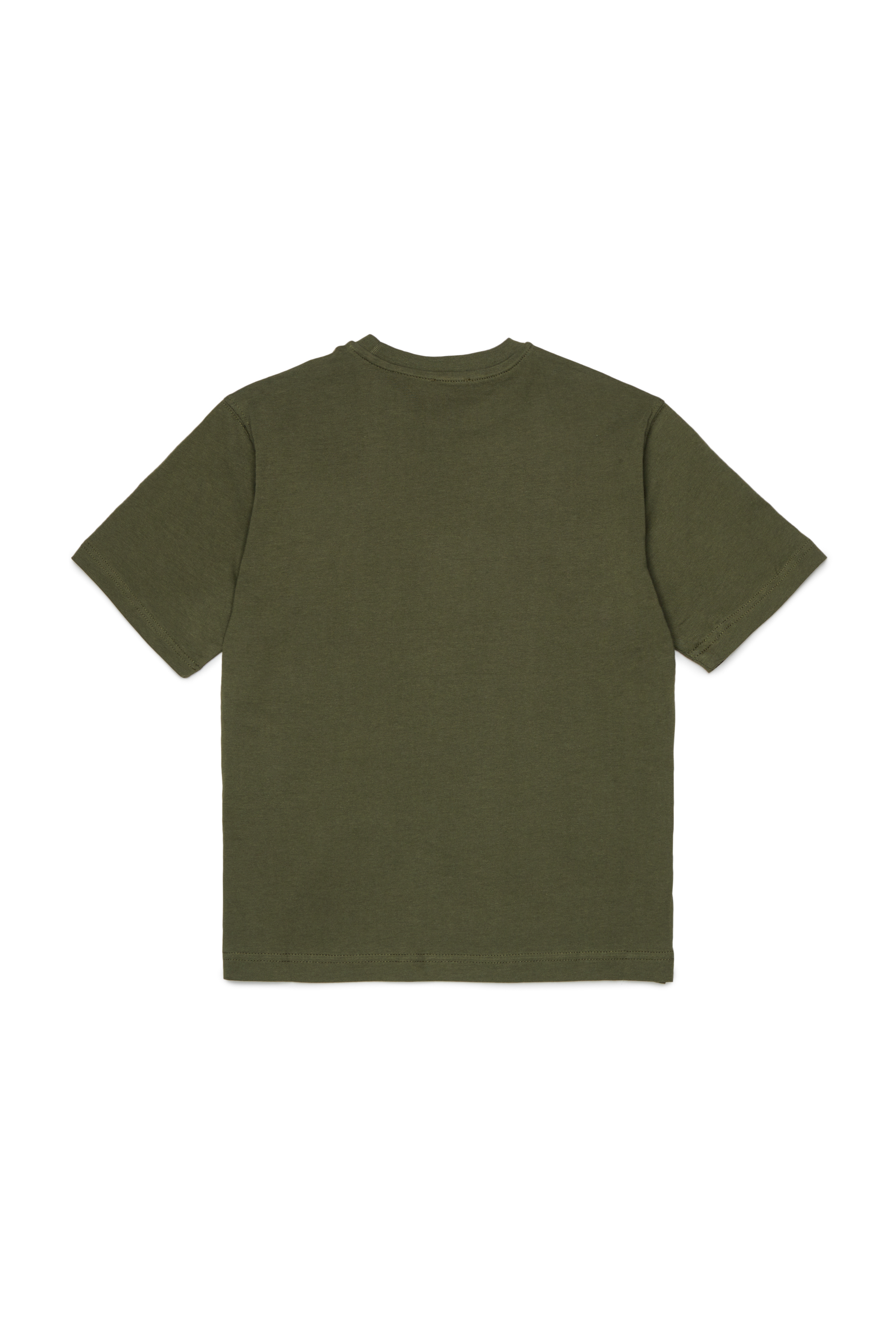Diesel - TCIRCLE OVER, Man's Cotton T-shirt with Diesel print in Military Green - 2