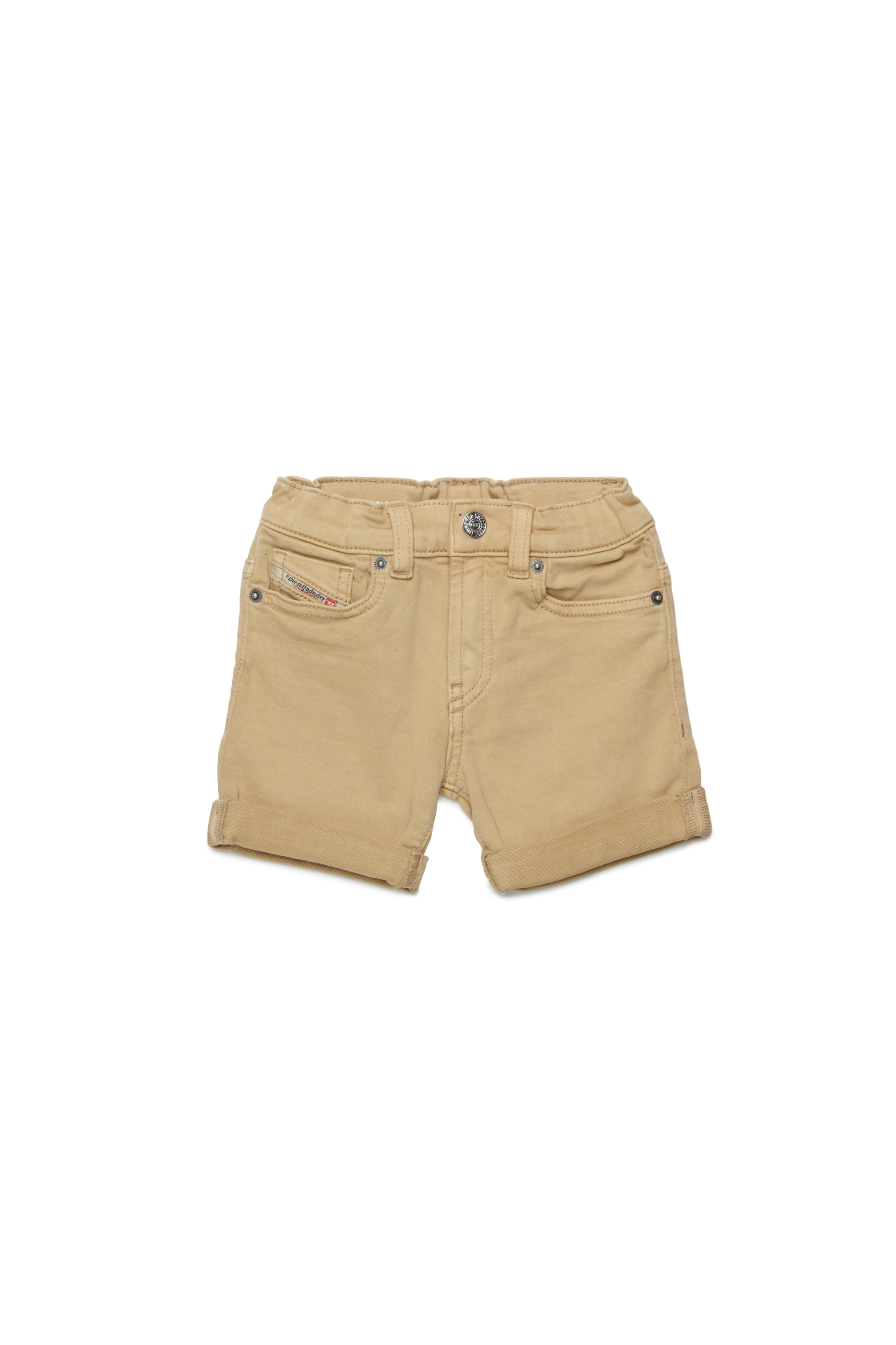 Diesel - PGALLYB JJJ, Unisex's Shorts in colored denim with rolled hems in Light Brown - 1