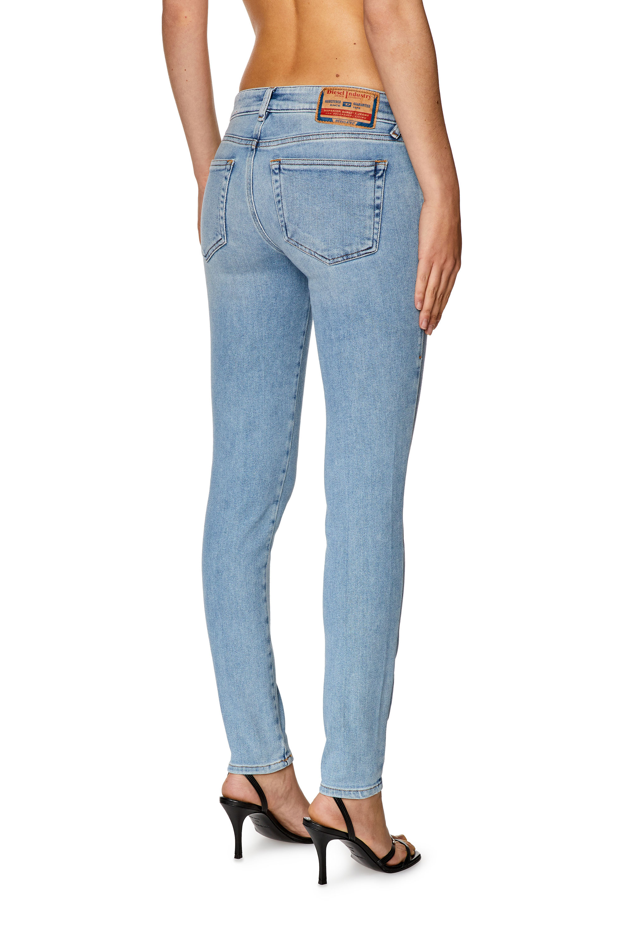 Diesel - 2018 SLANDY-LOW 09F87 Super skinny Jeans, Light Blue - Image 2