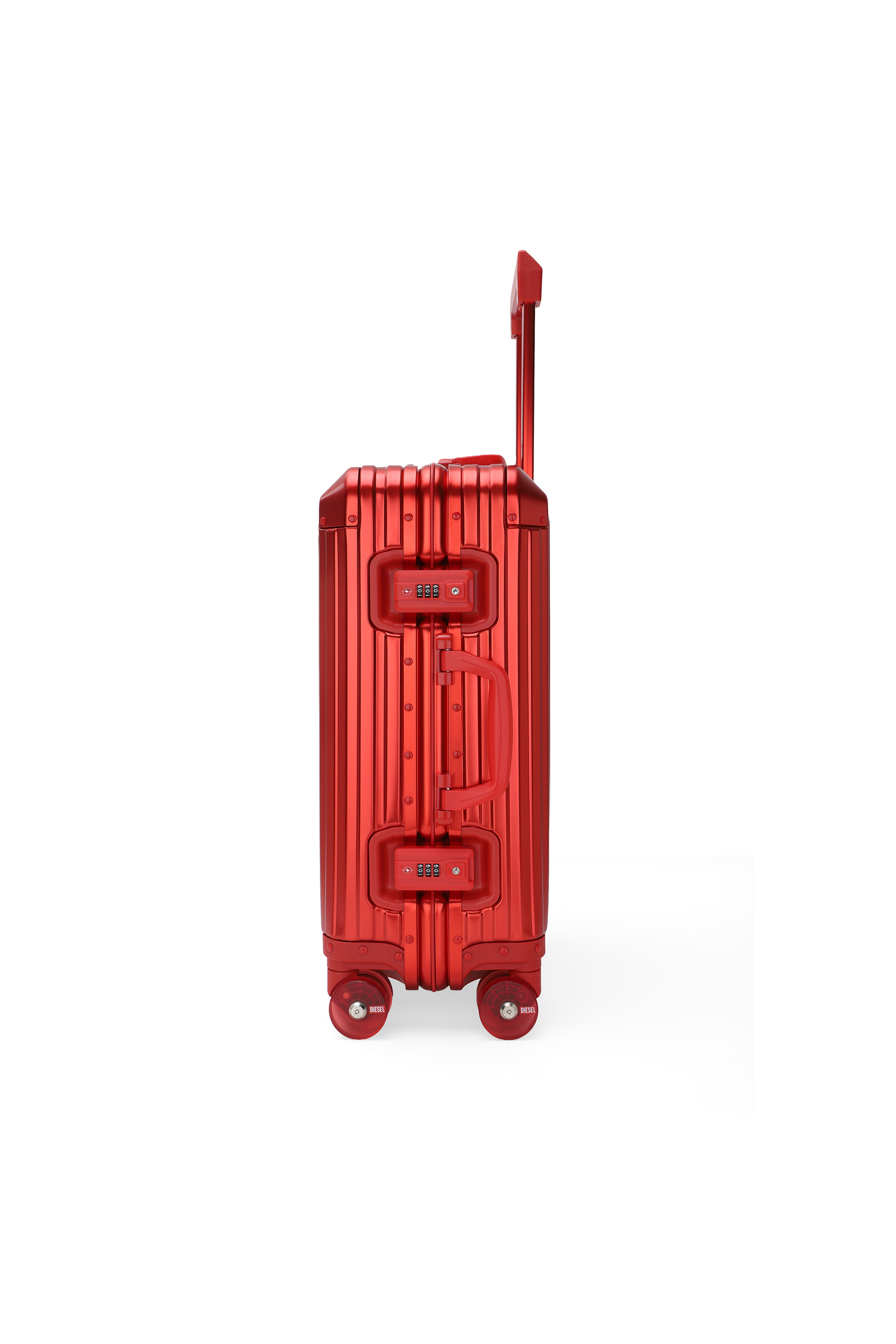 Diesel - DIESEL ALUMINUM TROLLEY- DSL002, Unisex's Aluminum suitcase size S in Red - 4