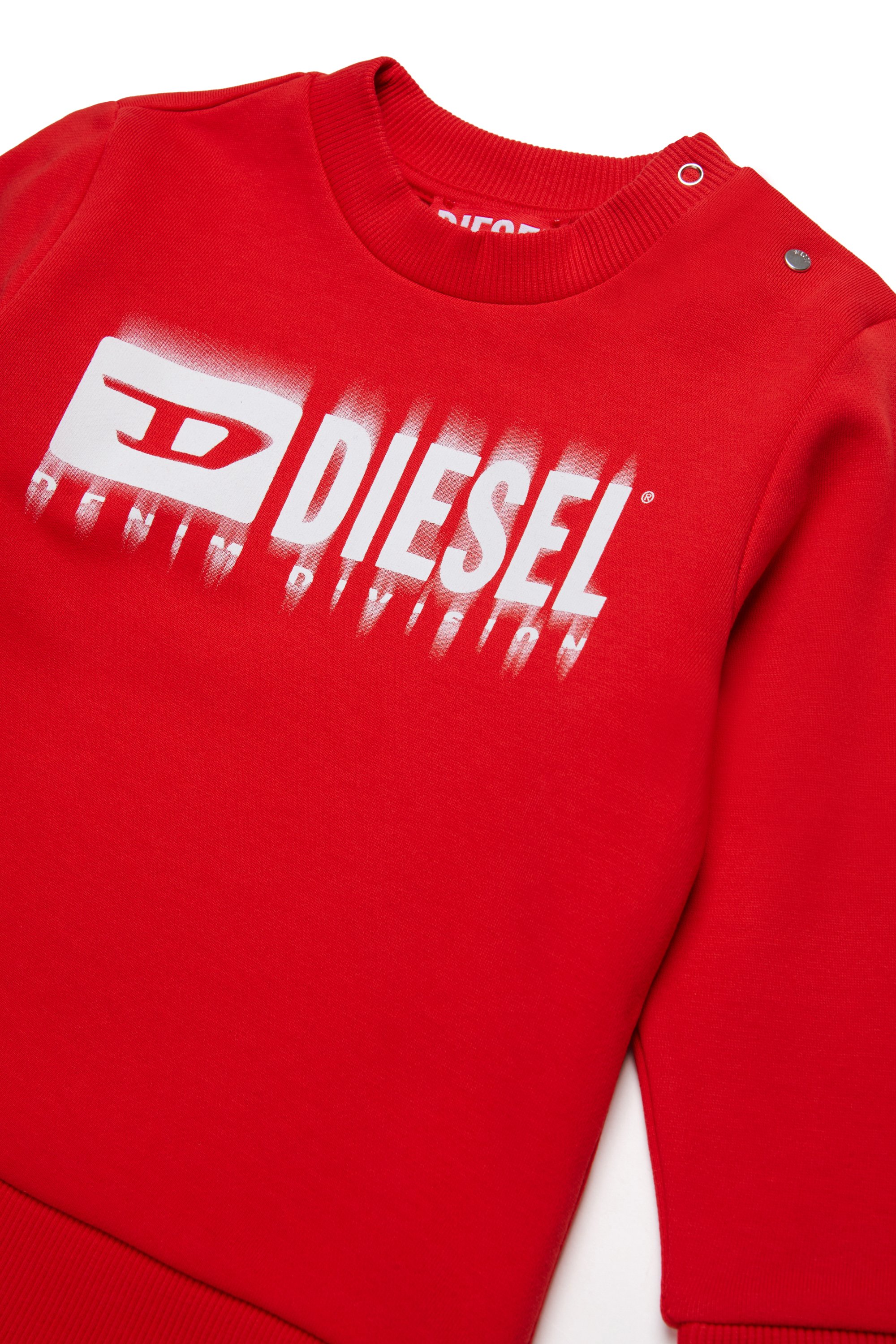 Diesel - SGINNL8B, Unisex's Sweatshirt with smudged logo in Red - 3