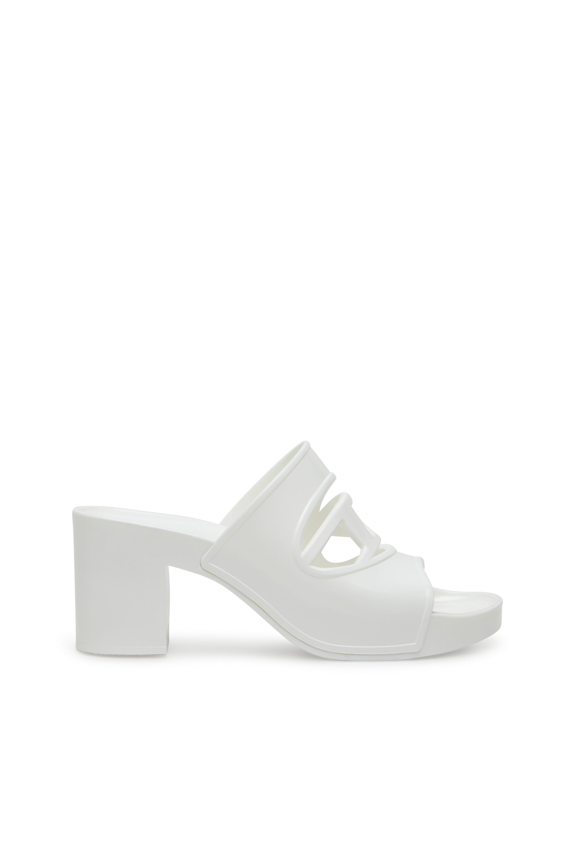 SA-BONNIE, White Diesel - SA-BONNIE, Woman's Sa-Bonnie-Heeled rubber slides with cut-out logo in White - 1