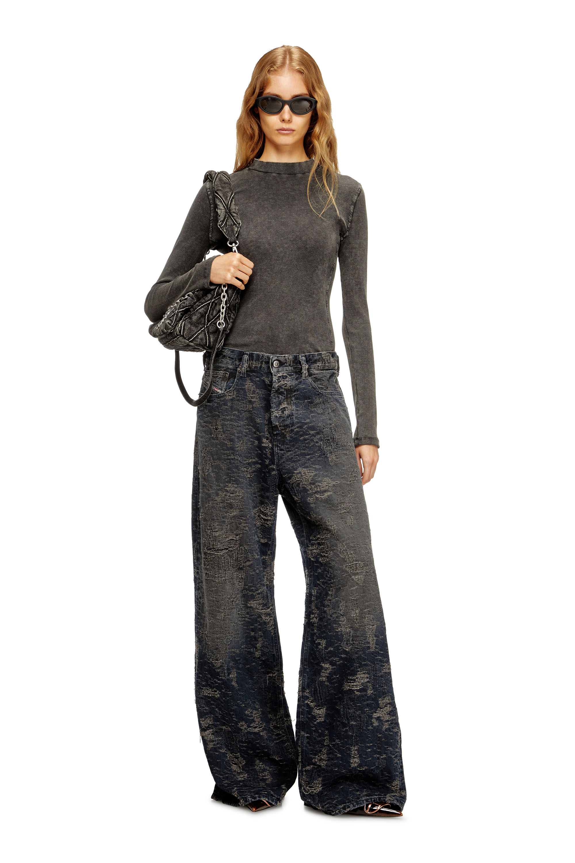 Relaxed Jeans 1996 D-Sire 007BV, Black/Dark grey Diesel - Woman's Relaxed Jeans 1996 D-Sire 007BV, Black/Dark grey - 1