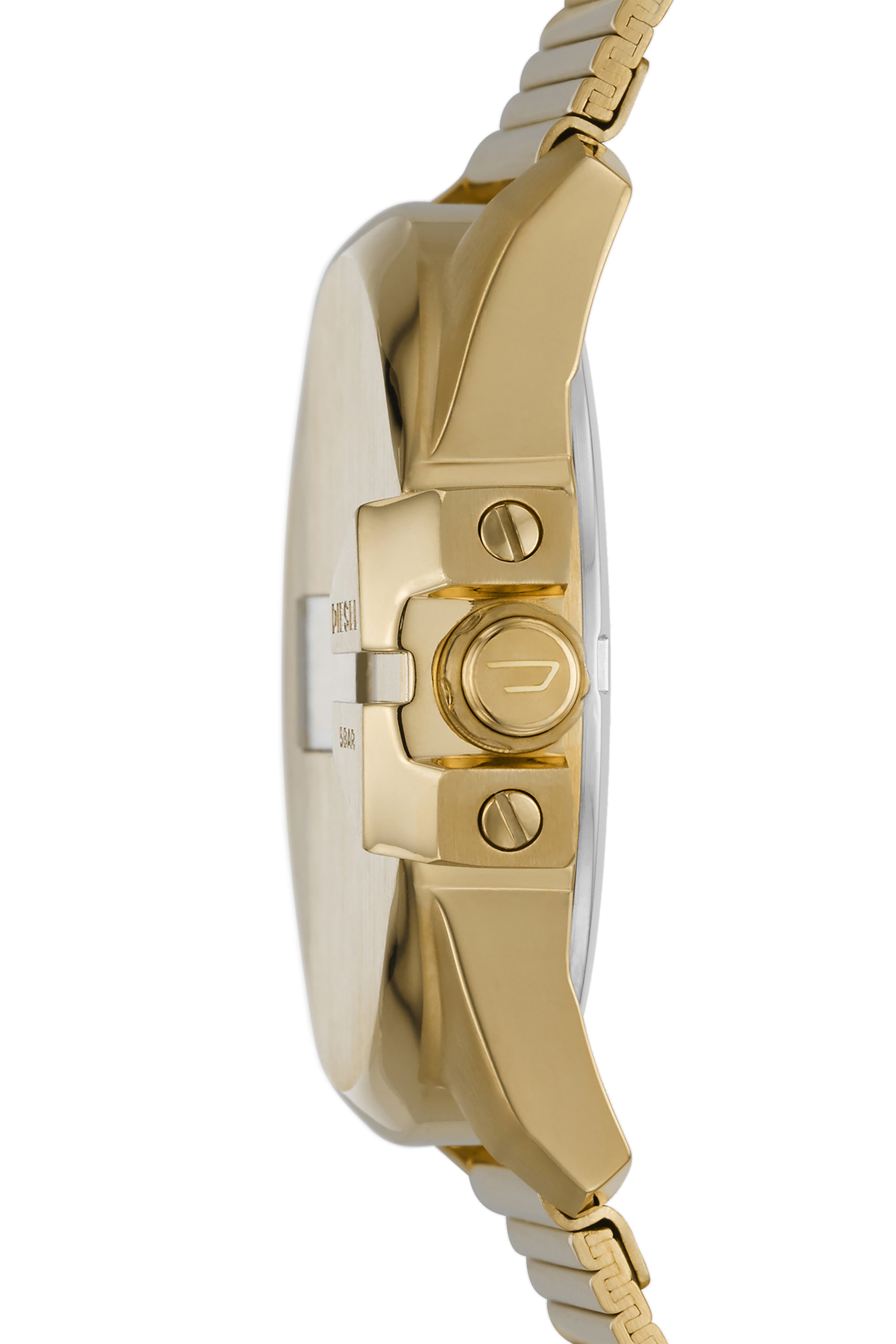 Stainless Cliffhanger DZ2151: Gold-Tone Diesel Steel Watch |