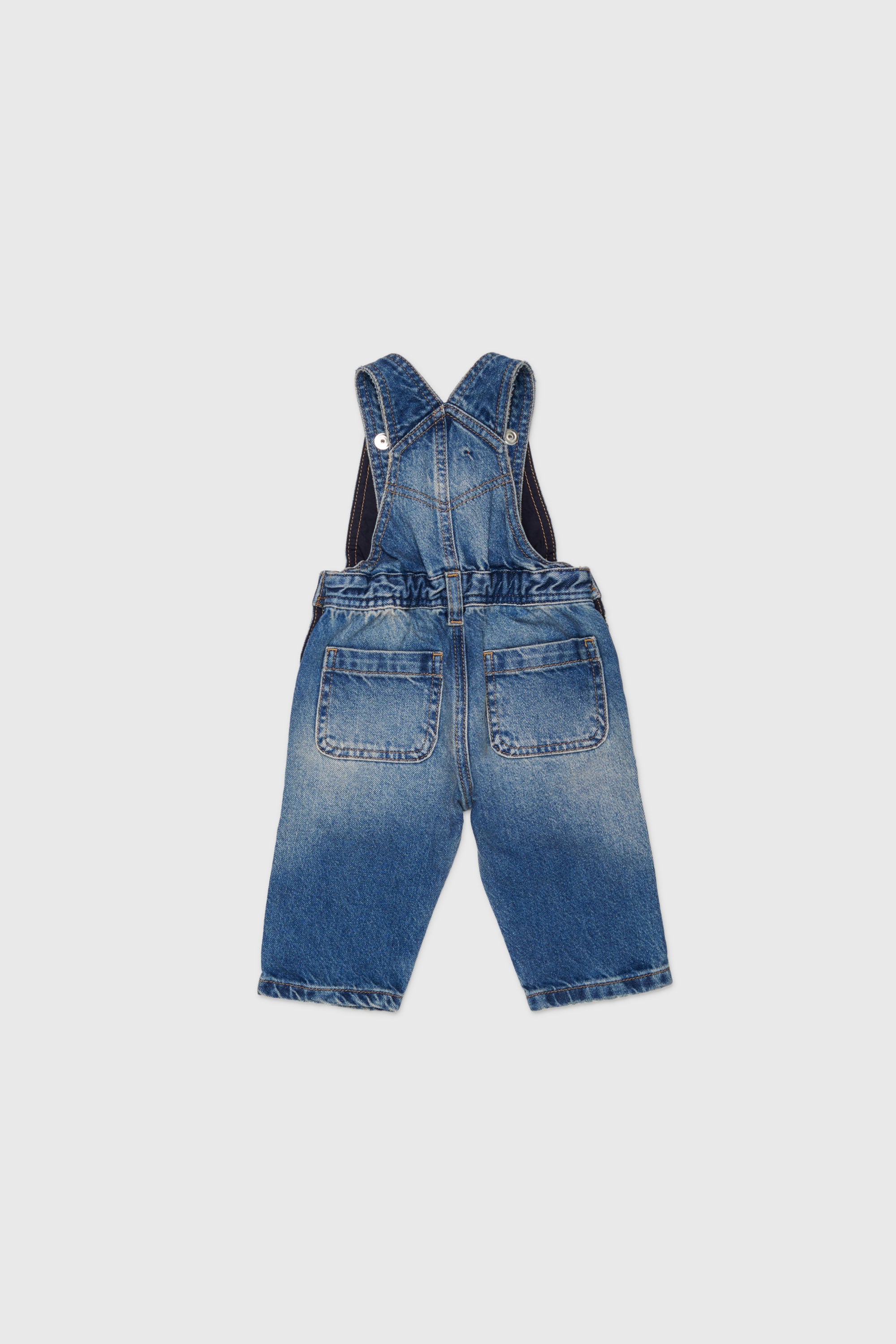 Diesel - JARYB, Unisex's Denim dungarees with logo embroidery in Medium blue - 2