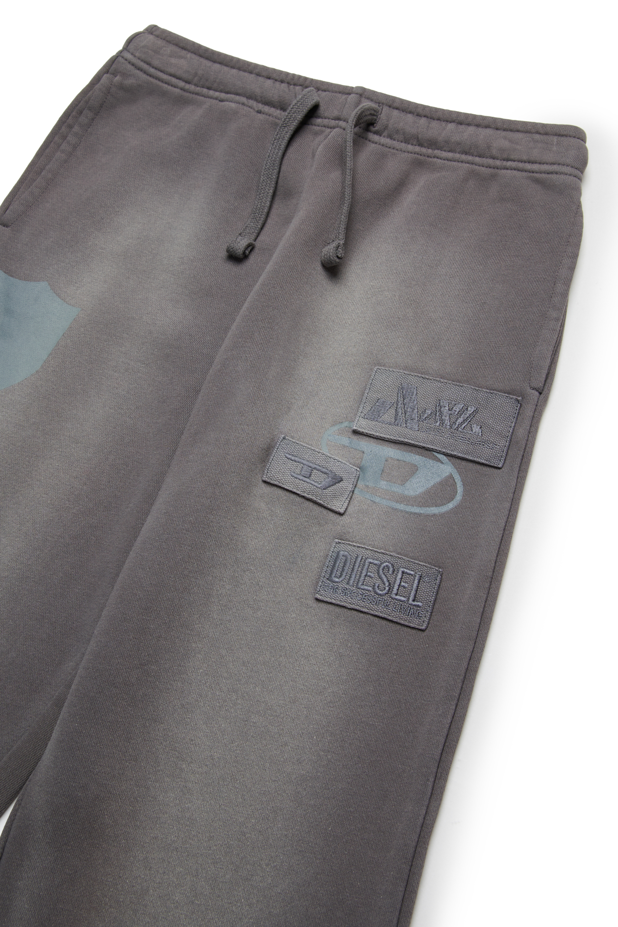 Diesel - PMACCY, Man's Track pants in sun-faded jersey in Grey - 3