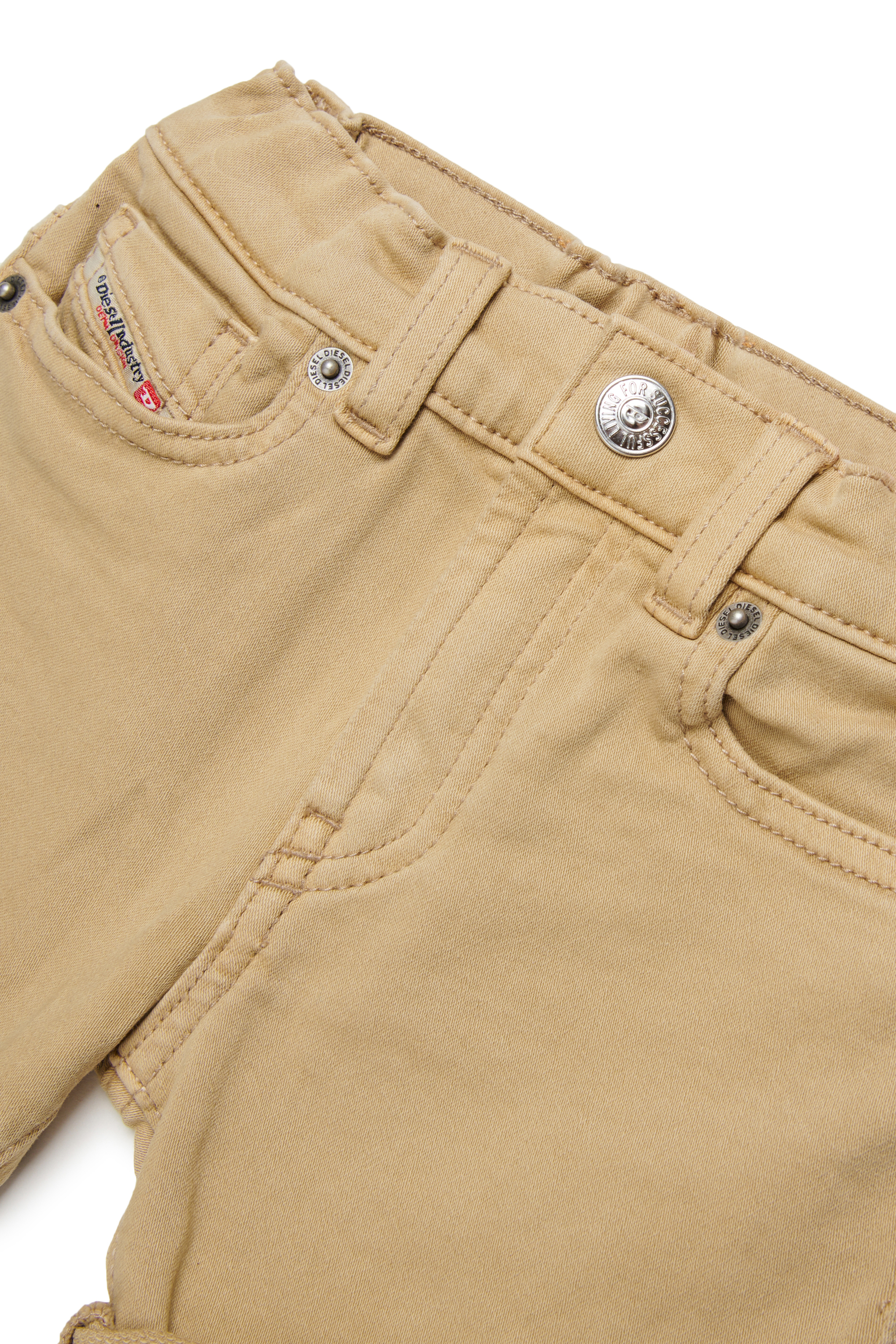 Diesel - PGALLYB JJJ, Unisex's Shorts in colored denim with rolled hems in Light Brown - 3