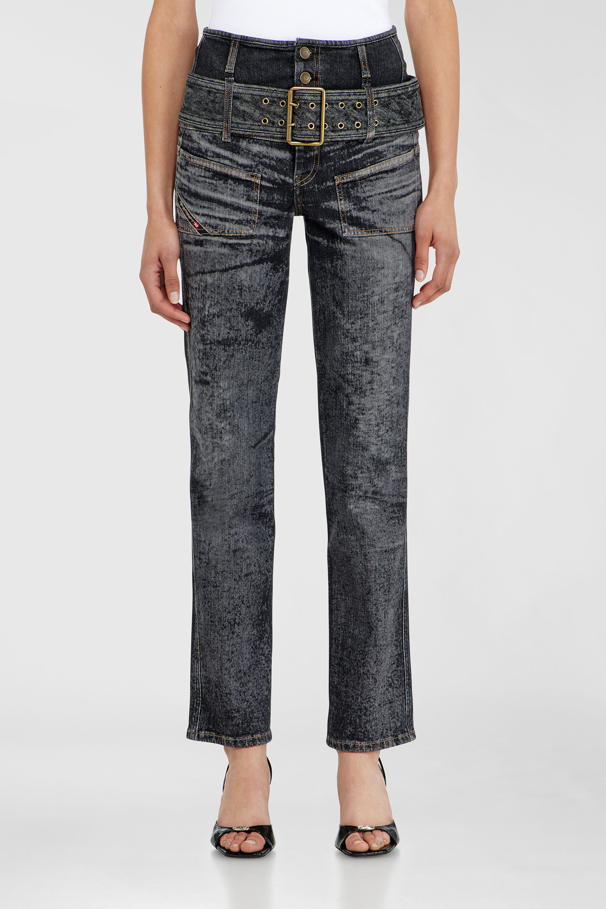 Diesel - Woman's Slim Jeans D-Gorina 09Q30, Black/Dark grey - 4