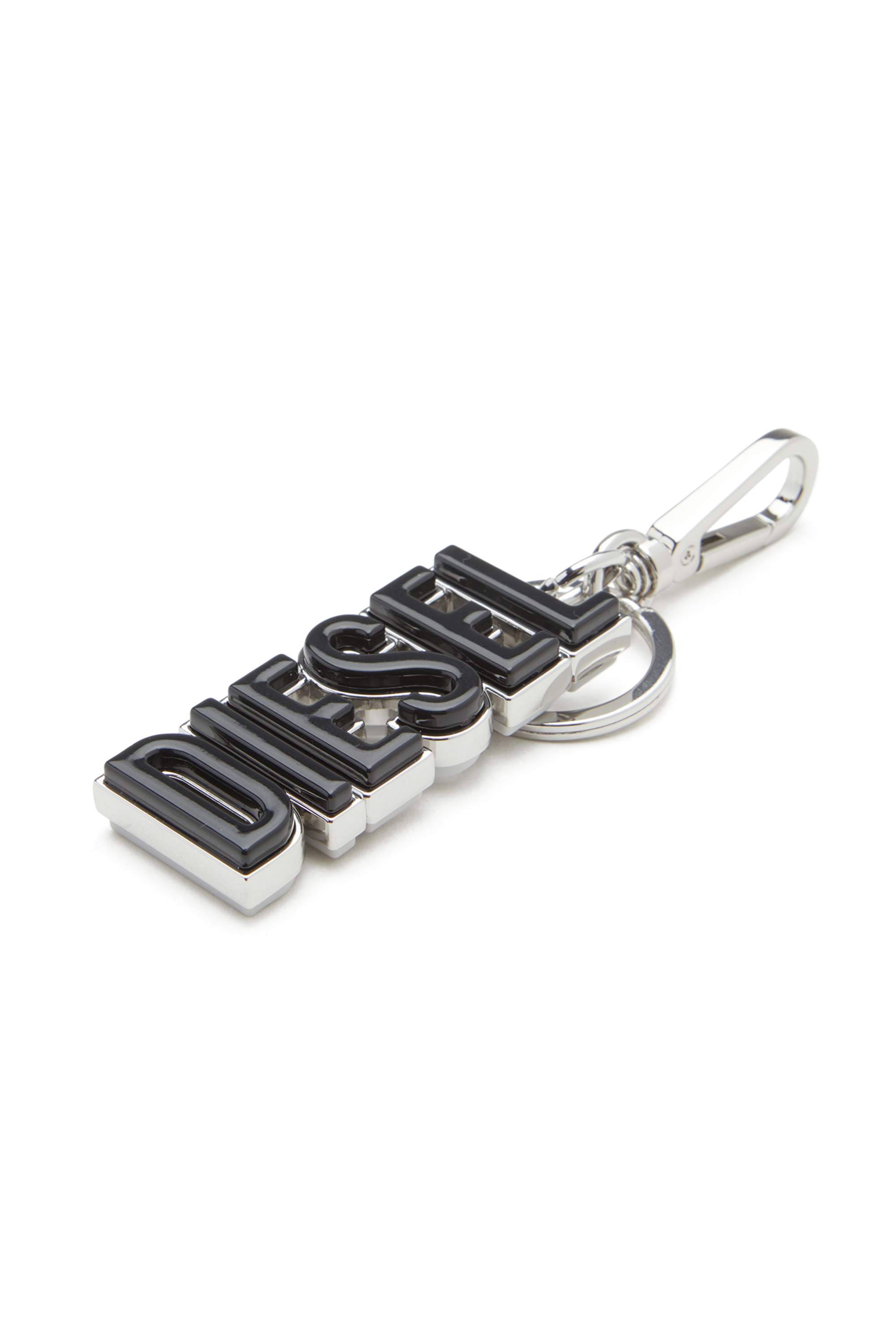 Diesel - DSL 3D KEY RING, Man's Metal and resin DIESEL keyring in Black/Silver - 3