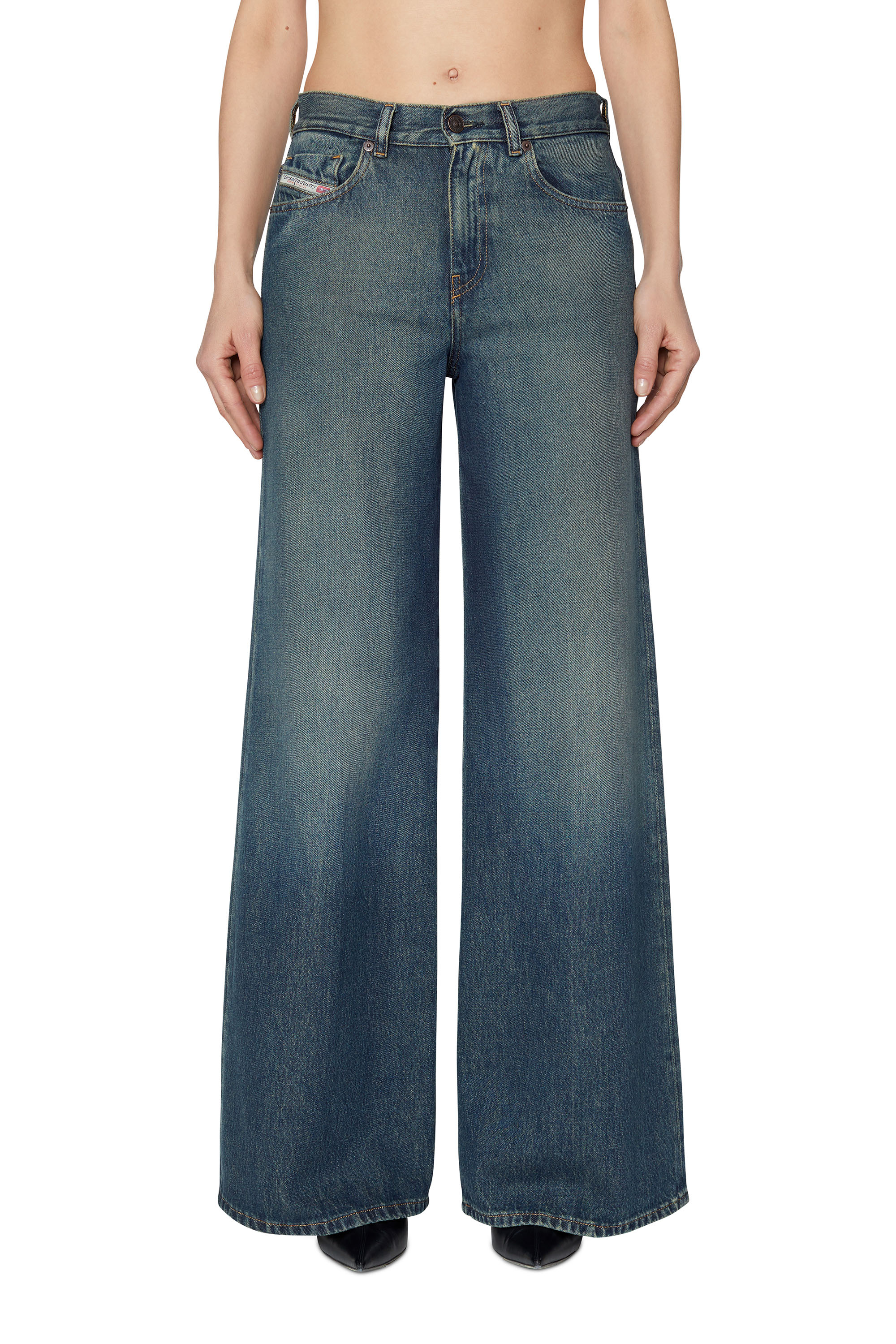 1978 09C04 Bootcut and Flare Jeans, Dark Blue - Jeans