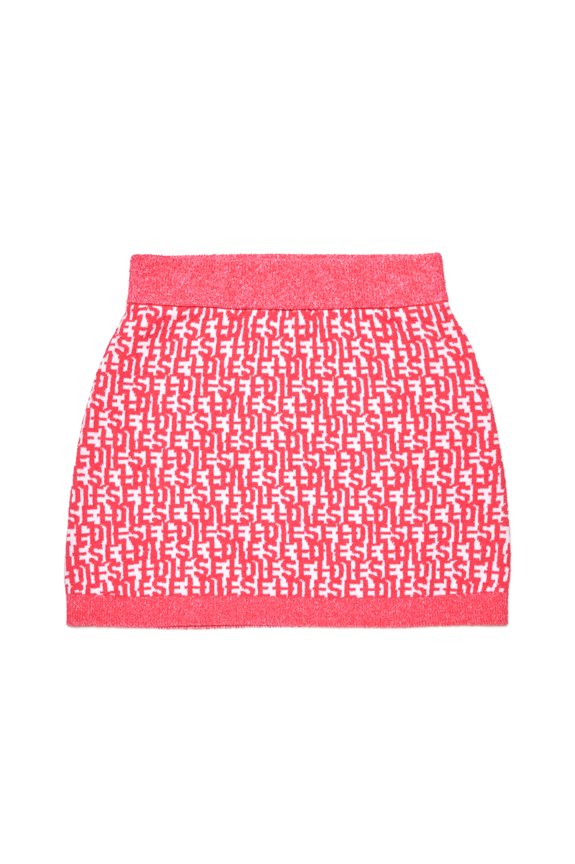 Diesel - GMATHILDETTE, Woman Monogram-jacquard mini skirt in Pink - Image 1