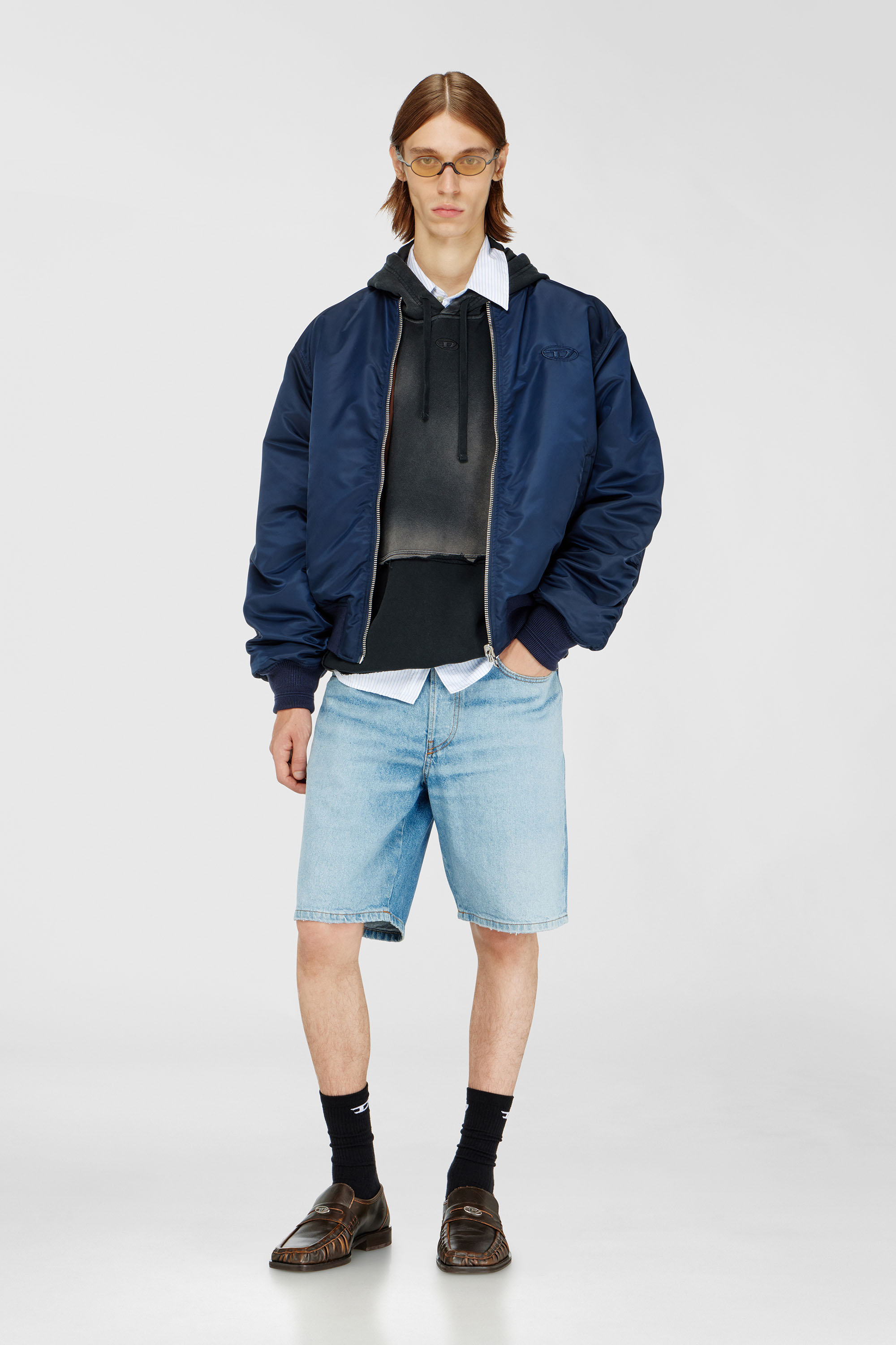 Diesel - REGULAR-SHORT, Man's Denim shorts in Light Blue - 1