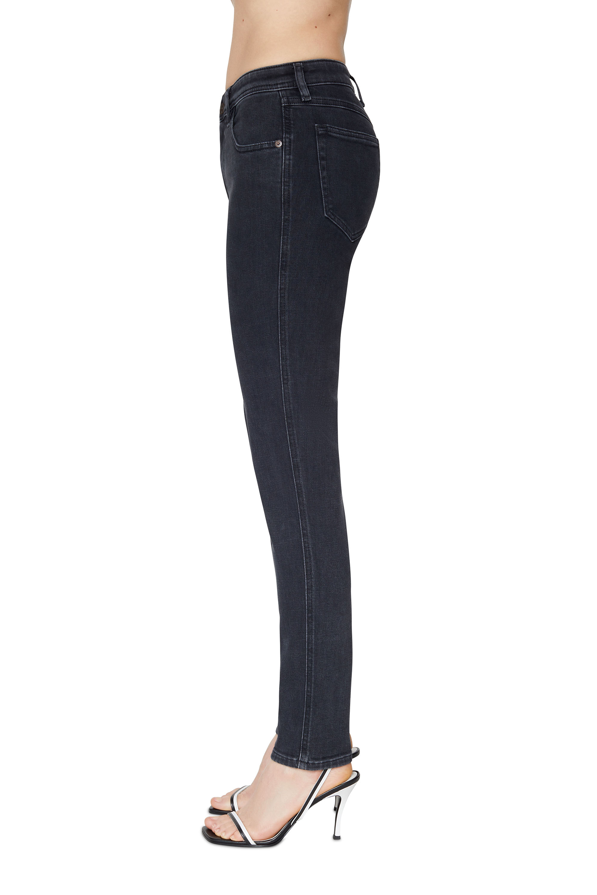 Diesel - 2015 BABHILA Z870G Skinny Jeans, Black/Dark grey - Image 3