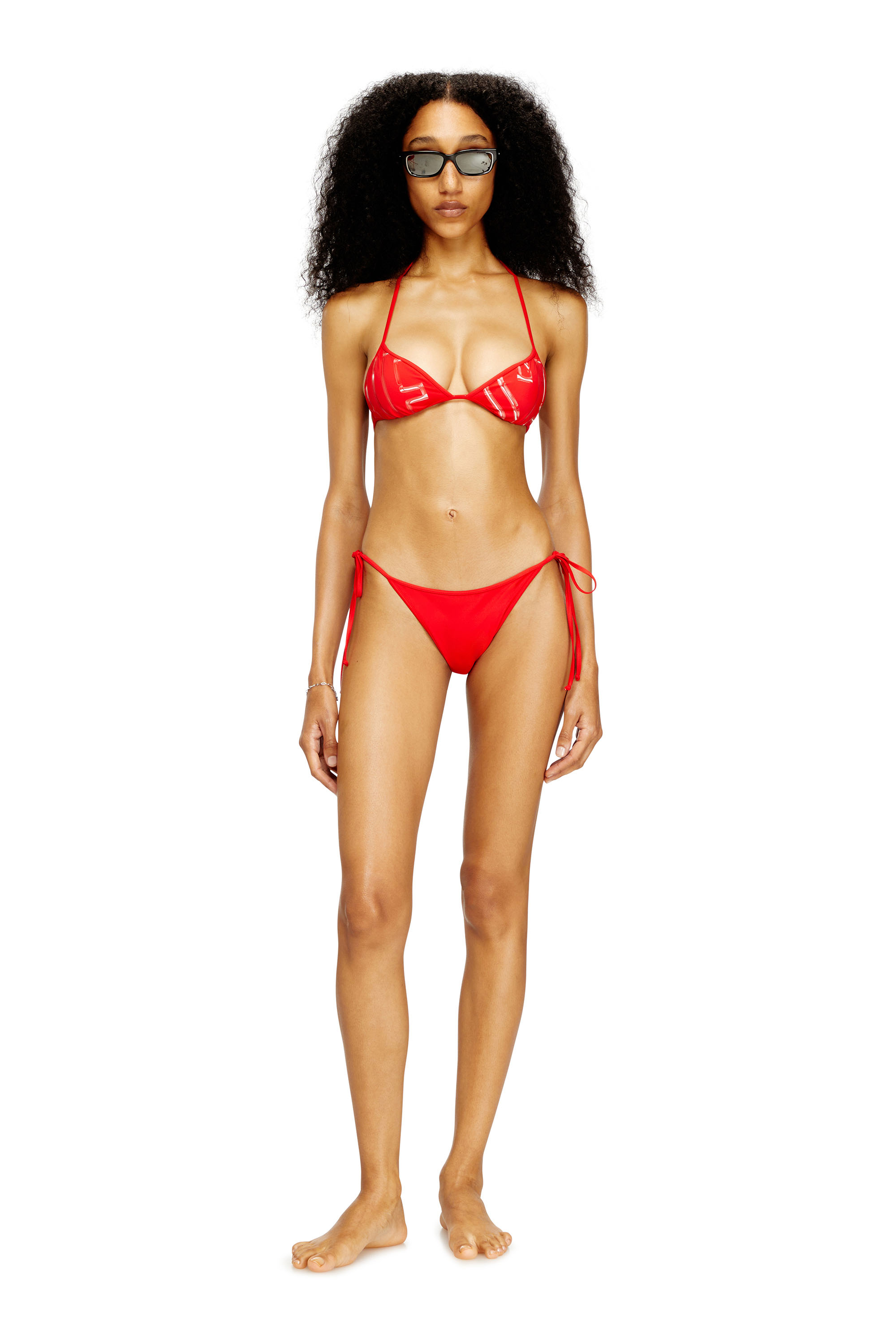 Diesel - KATE-D-CORE, Woman's Bikini top with graphic print in Red - 2