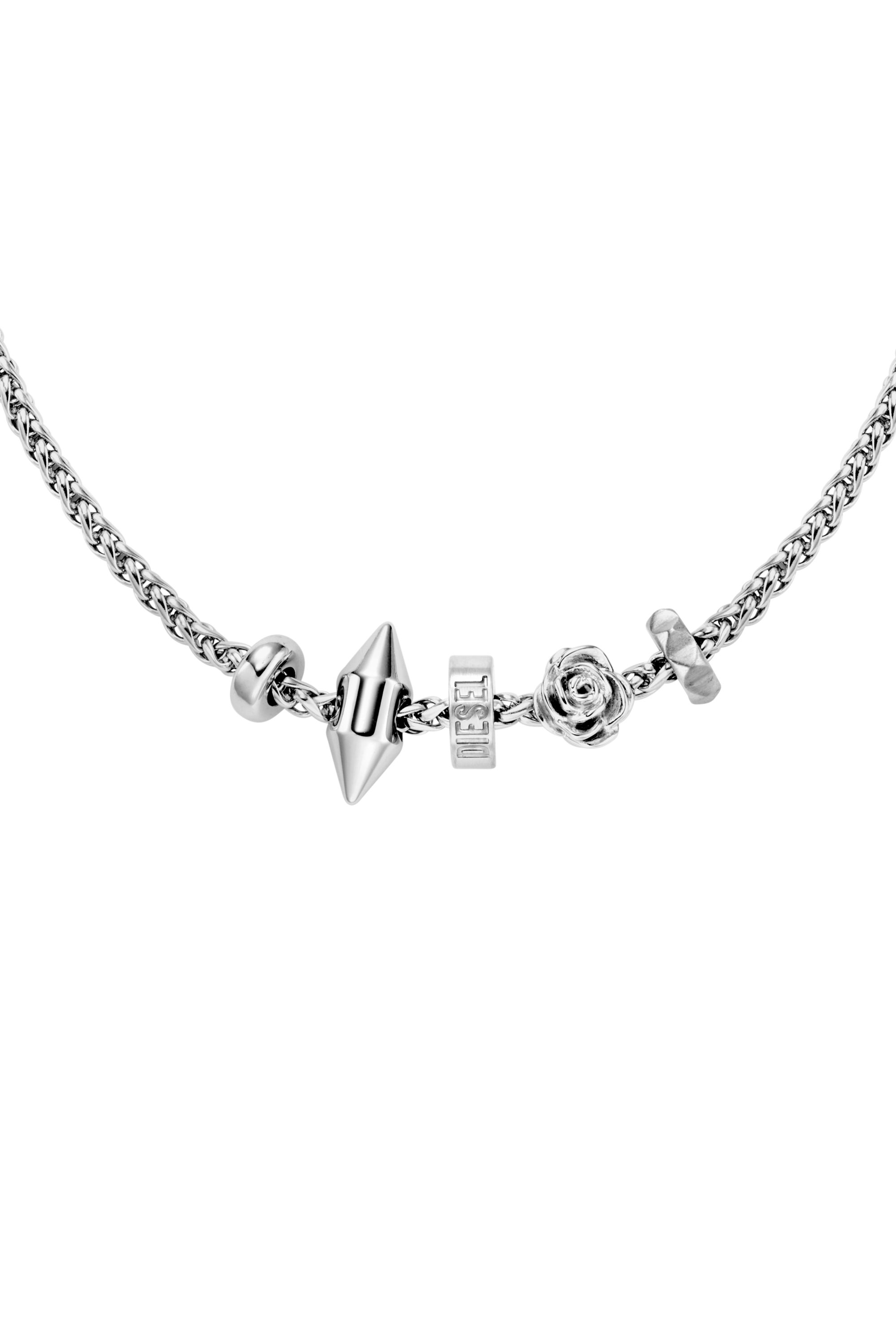 Diesel - DX1623040 JEWELLERY, Unisex's Stainless steel charm necklace in Silver - 2