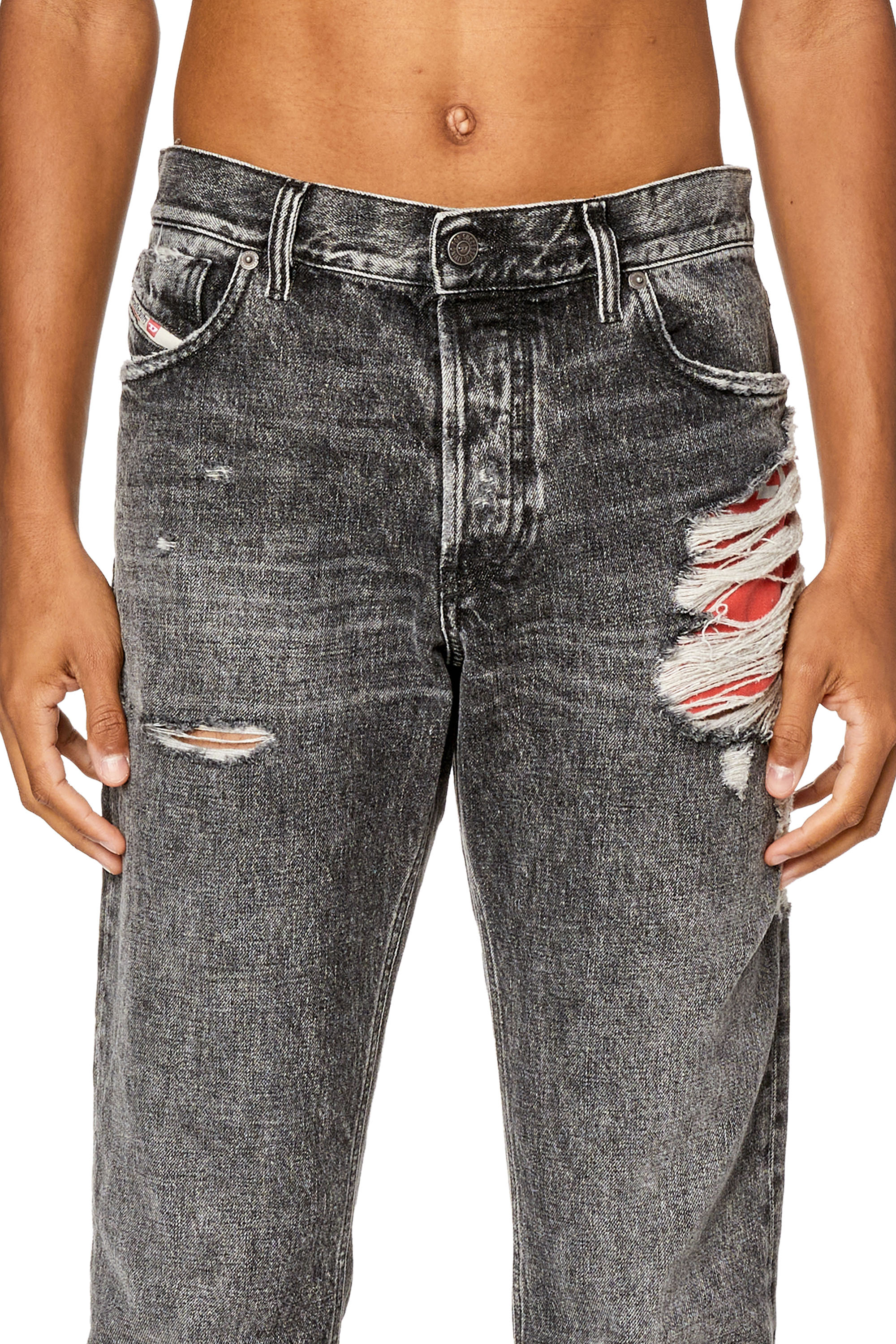 Diesel - Straight Jeans 1995 D-Sark 007S1, Black/Dark grey - Image 3
