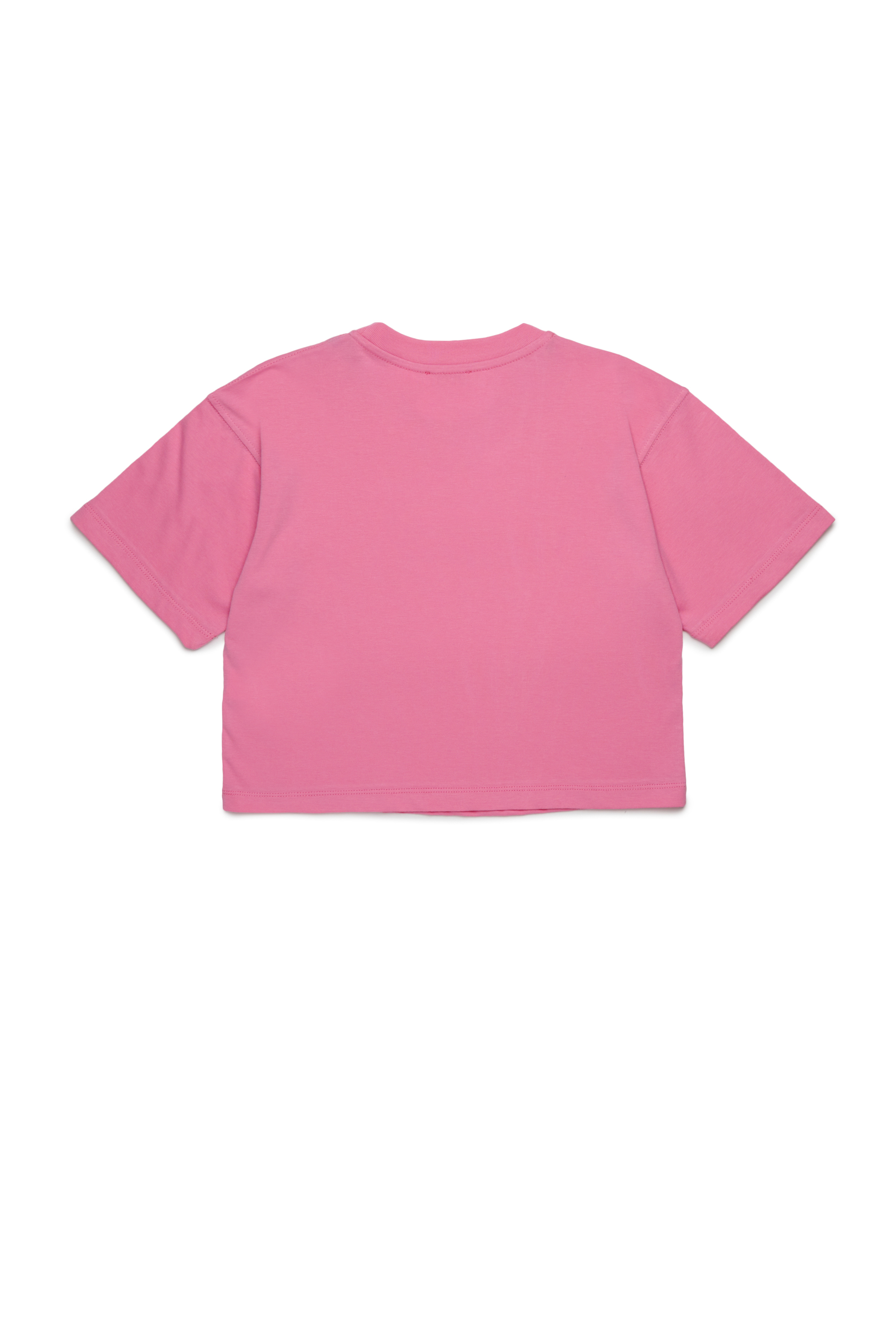 Diesel - TIXAN, Woman's Cotton T-shirt with central logo in Pink - 2