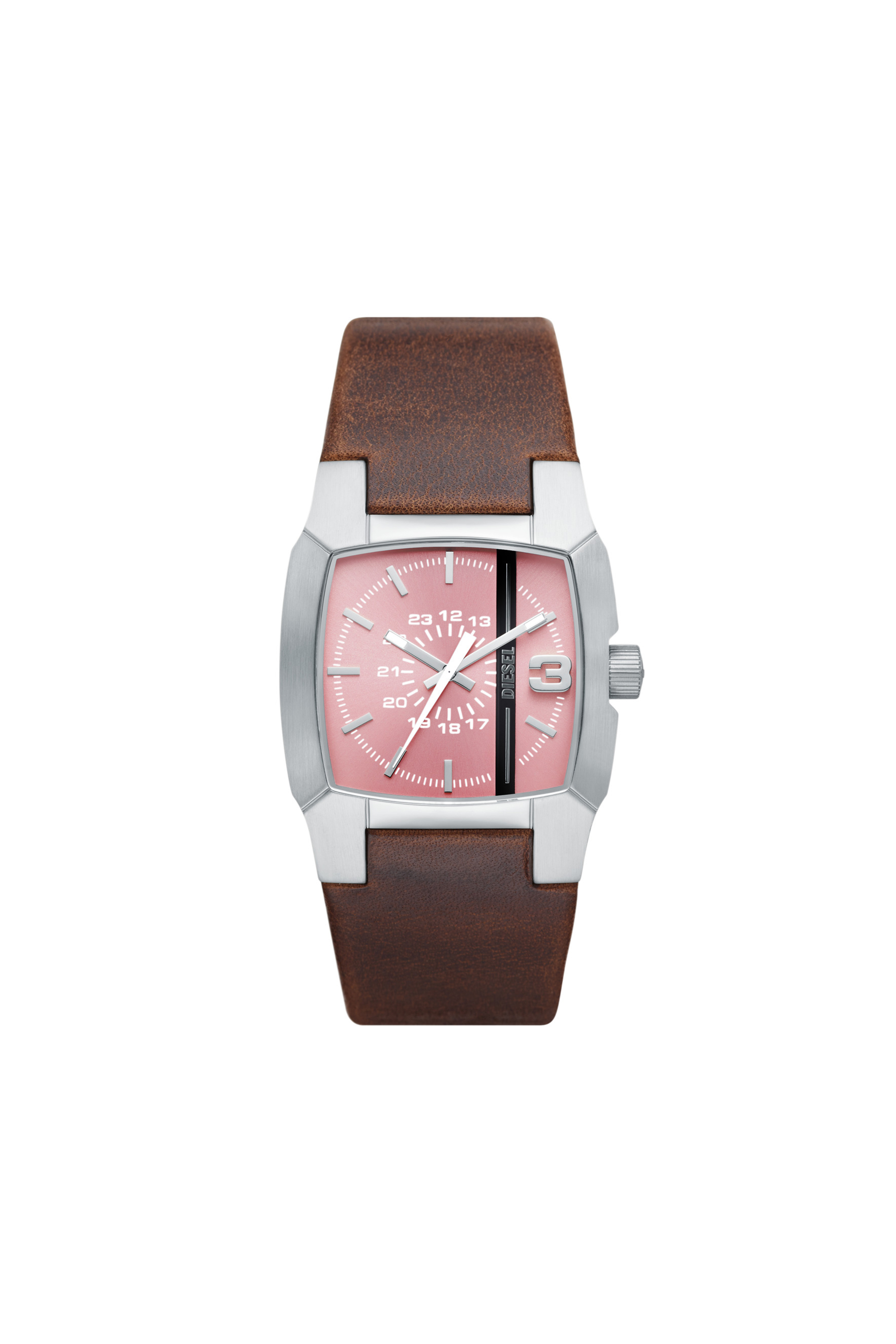 Diesel - DZ1999, Unisex's Cliffhanger Brown Leather Watch in Brown - 1