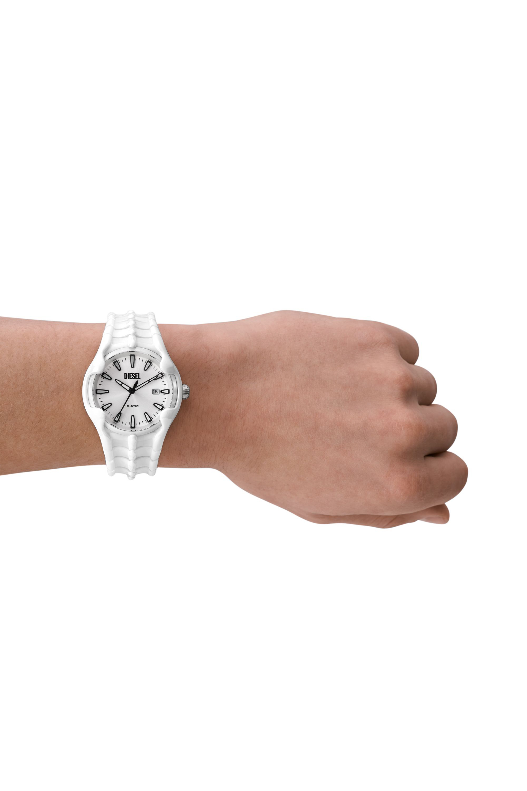 Diesel - DZ2197, Man Vert three-hand date white ceramic watch in White - Image 5