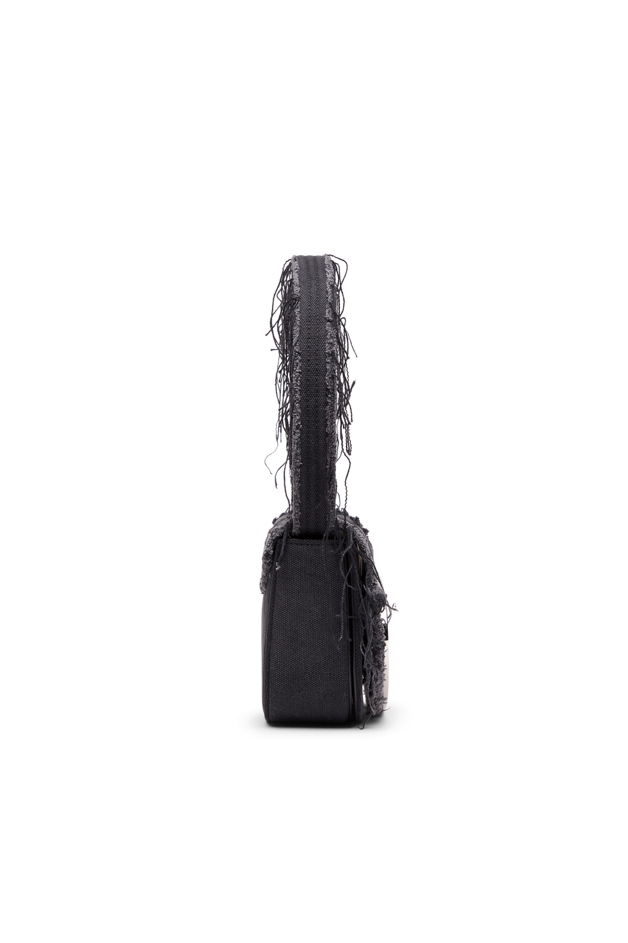 Women's 1DR-Iconic shoulder bag in canvas and leather | Black | Diesel