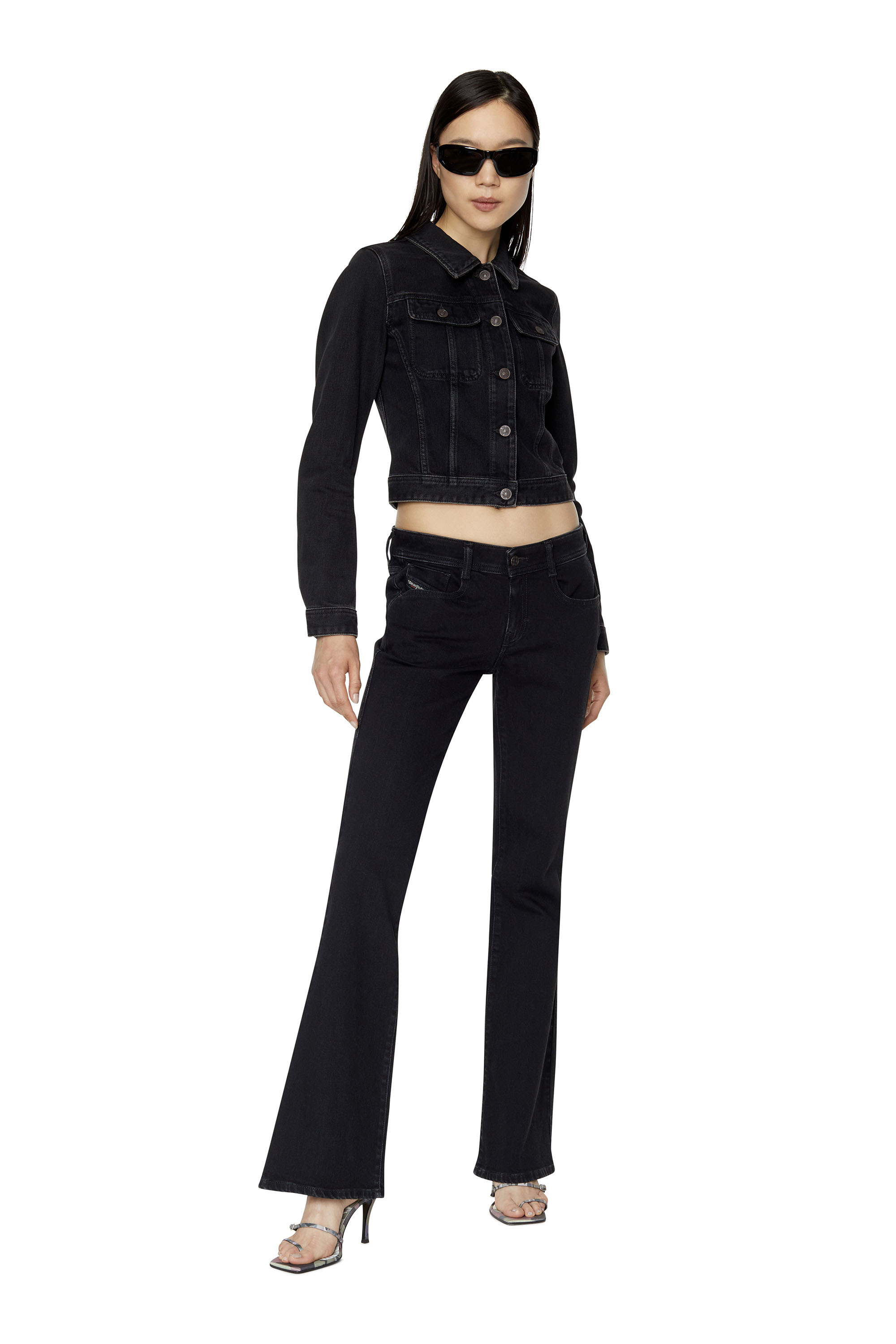 Diesel - DE-SLIMMY TRUCKER JACKET, Black/Dark grey - Image 5