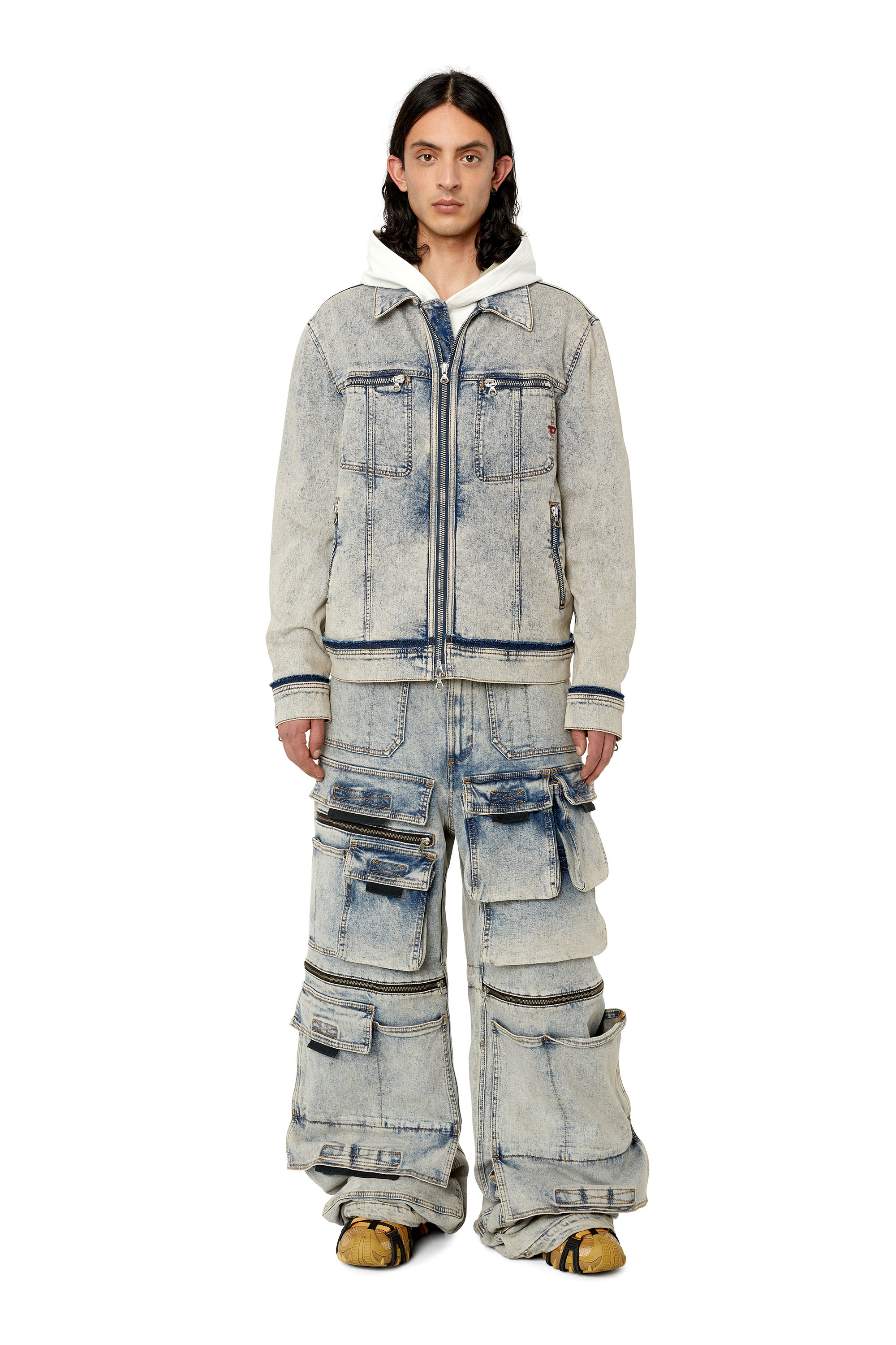 Diesel - Straight Jeans D-Onlypockets 09F12, Medium blue - Image 2