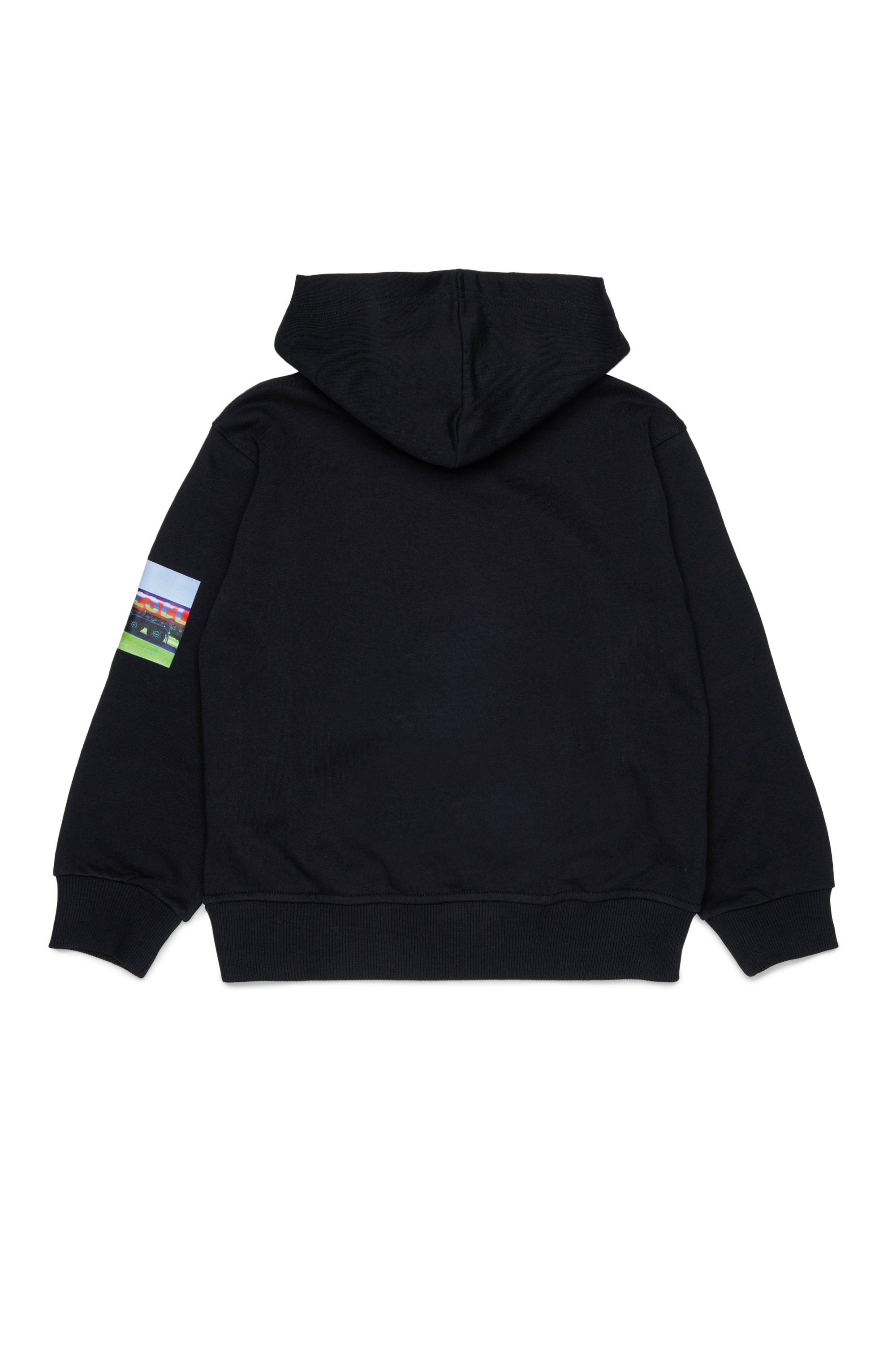 Diesel - SFORMY OVER, Man's Hoodie with photo prints in Black - 2
