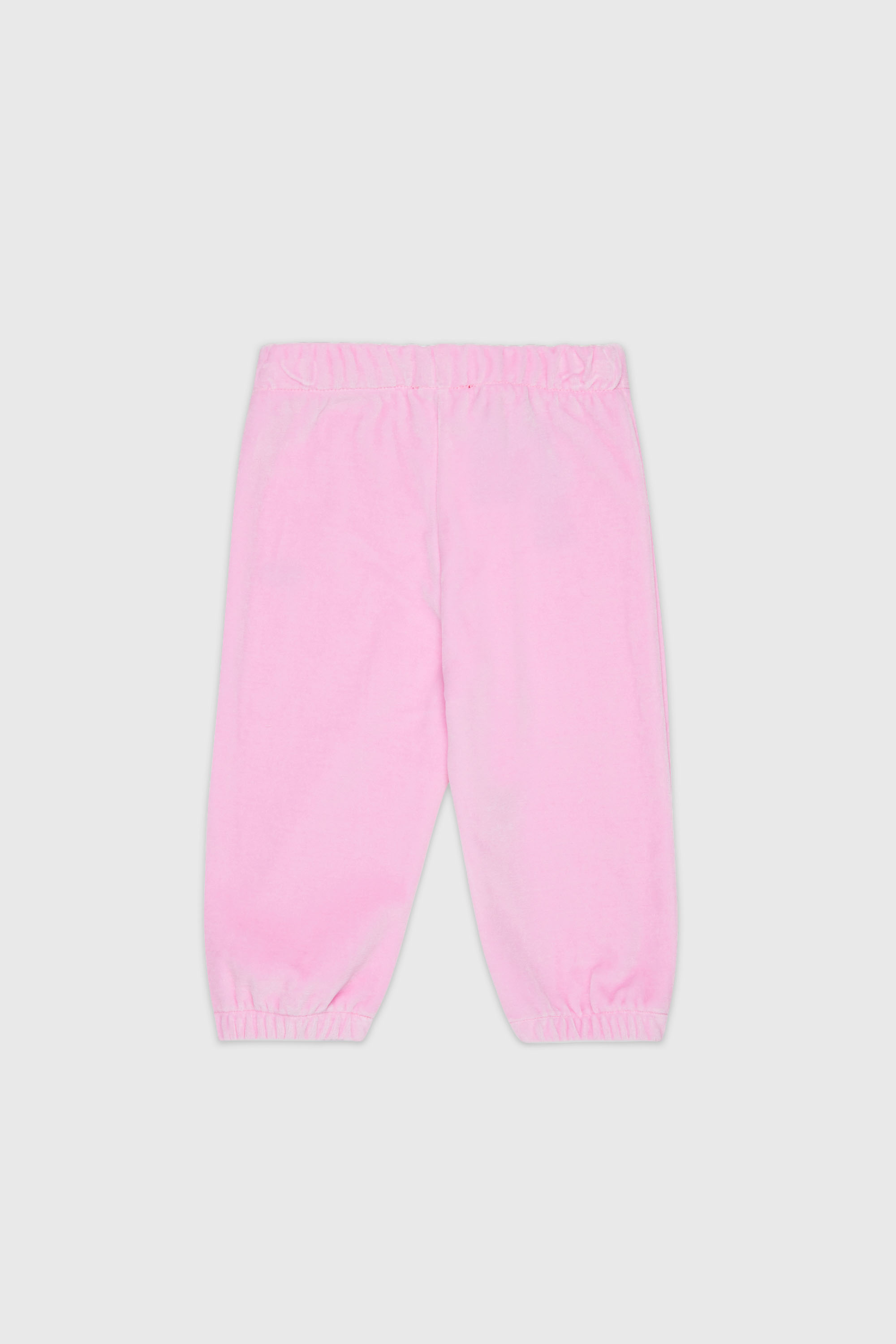 Diesel - PHENIB, Man's Velvet sweatpants with Oval D embroidery in Pink - 2
