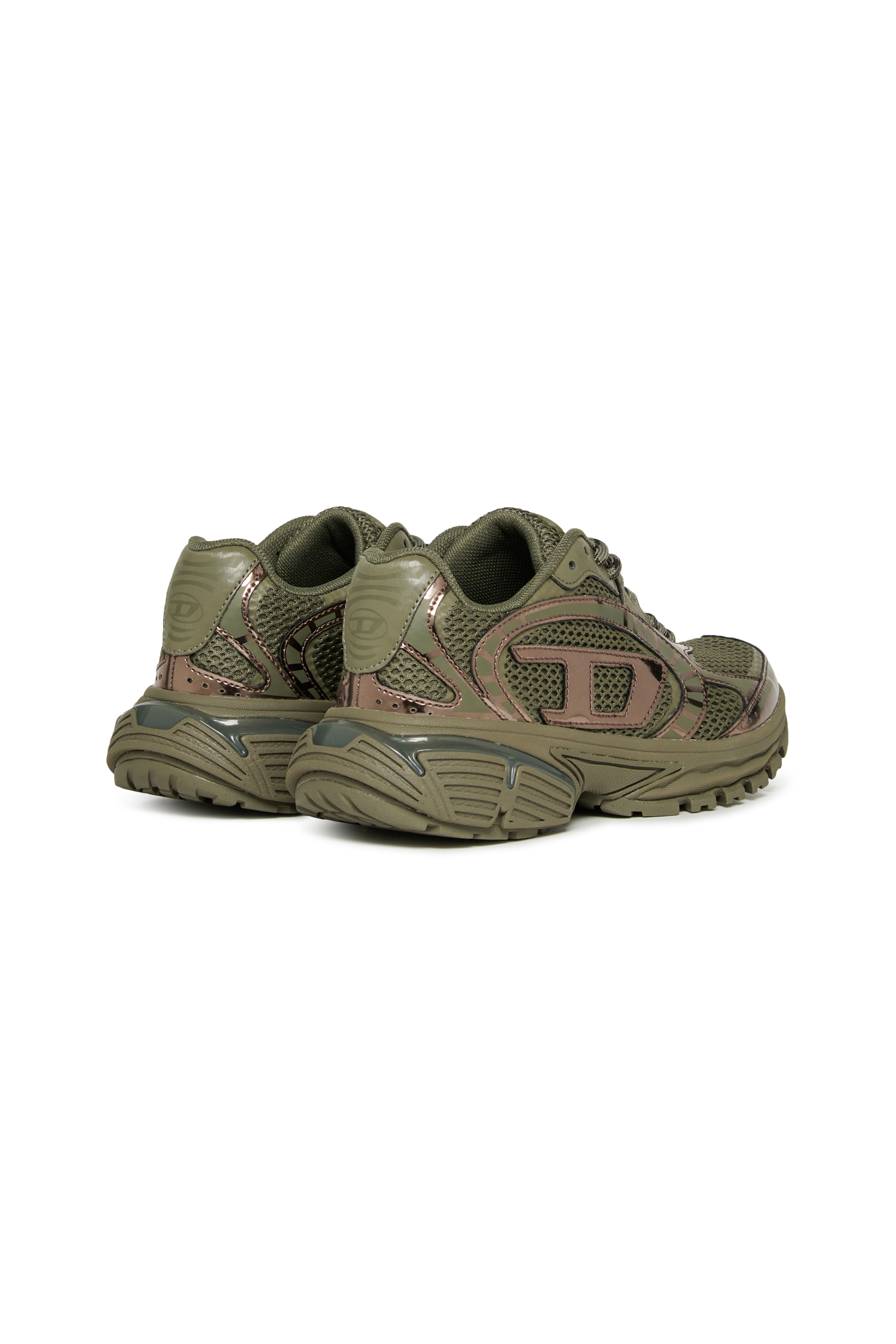 Diesel - S-PRO-V-DENSE LOW, Unisex's S-Pro-V-Dense nylon sneakers with Oval D logo in Green - 3