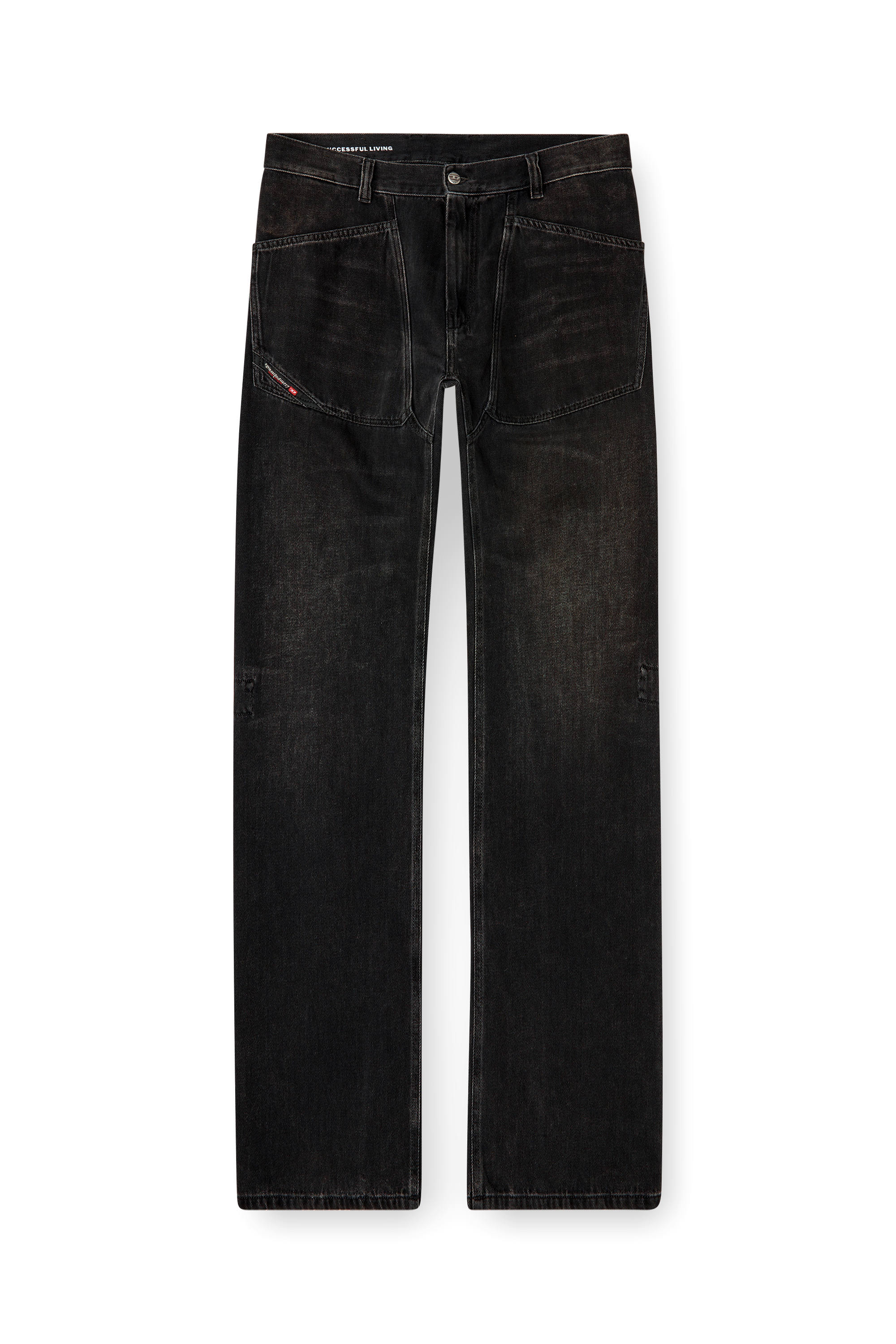 Diesel - Man's Relaxed Jeans D-Zeta 09J96, Black/Dark grey - 2
