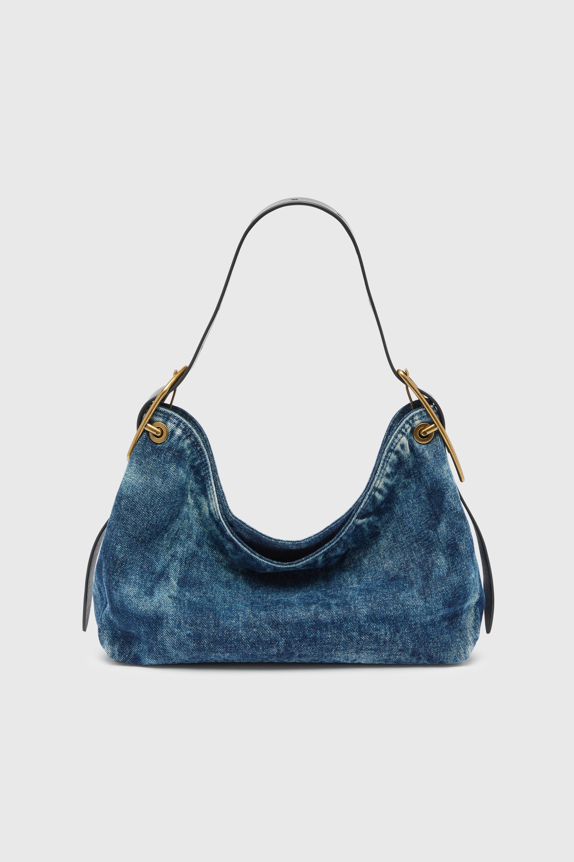 Diesel - D-LINE HOBO S, Woman's D-Line-Denim shoulder bag in Medium blue - 2