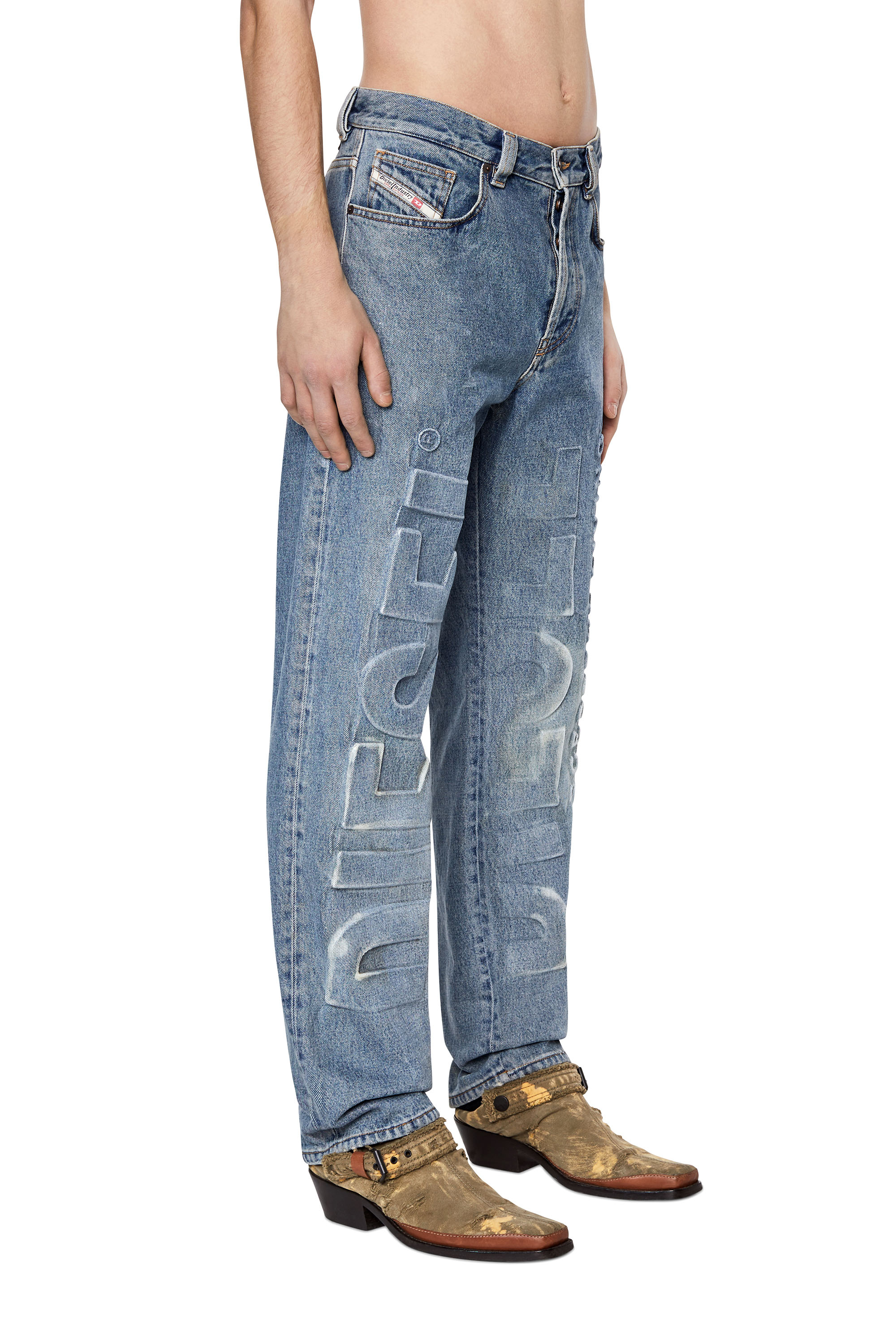 Diesel - 2010 D-Macs 007B9 Straight Jeans, Light Blue - Image 4