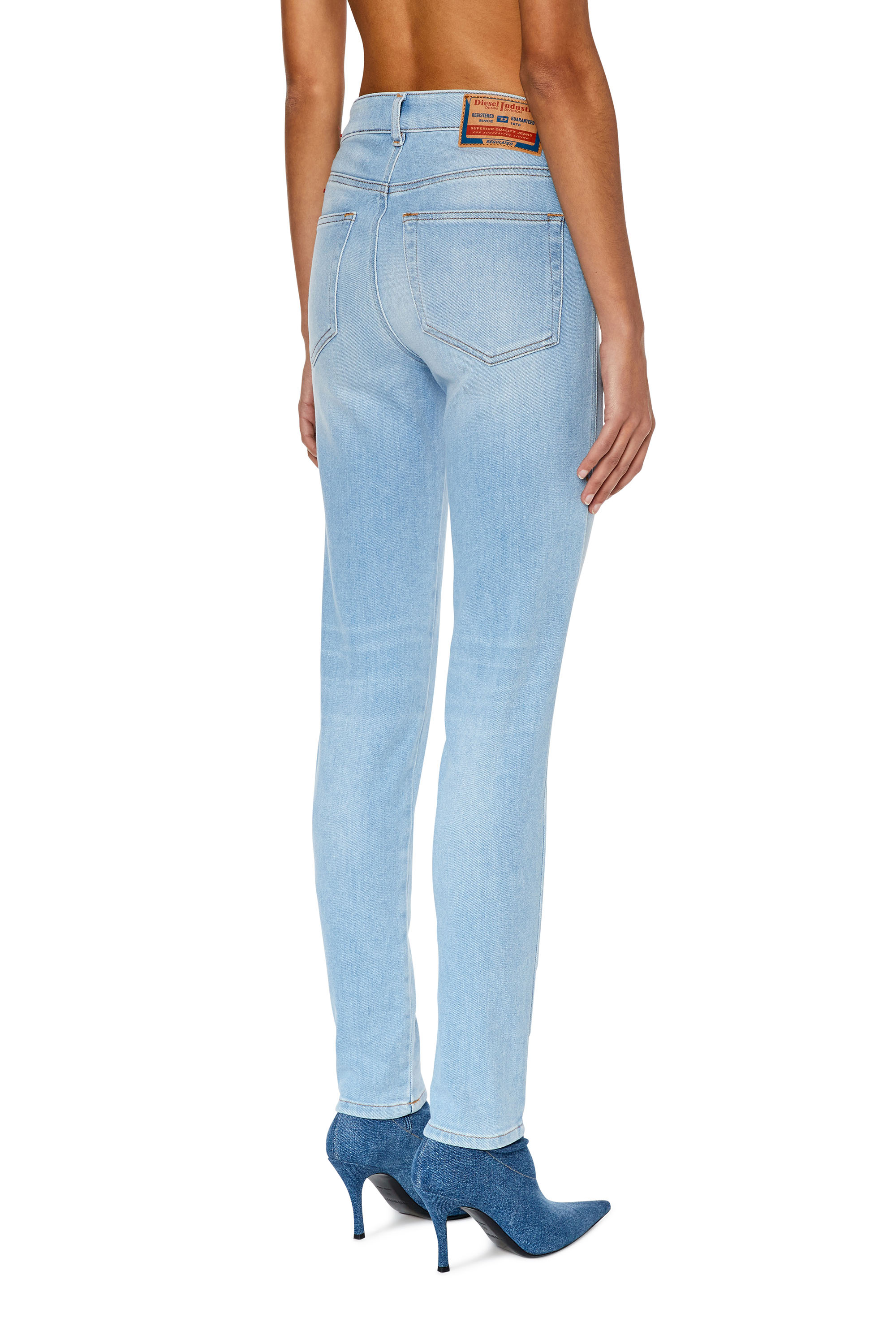 Diesel - 2017 Slandy 09E76 Super skinny Jeans, Light Blue - Image 2