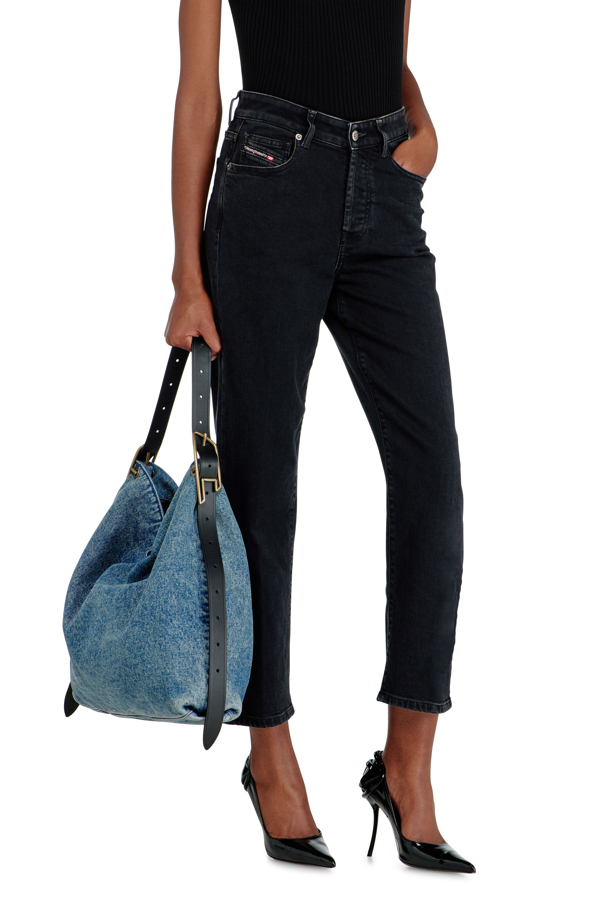 Diesel - Woman's Regular Jeans 1981 D-Went 09N89, Black/Dark grey - 6