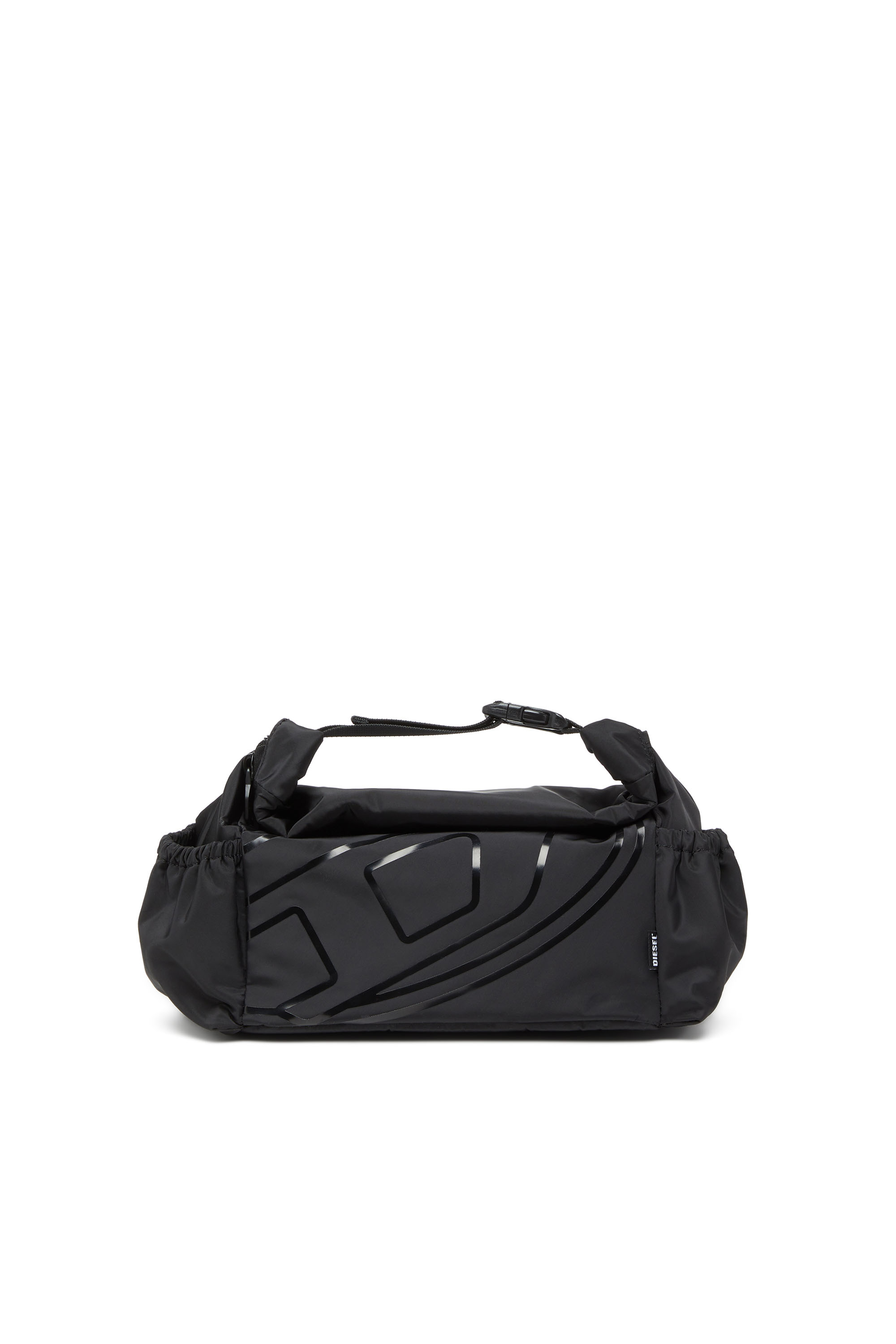 Diesel - DRAPE WASH BAG X, Unisex's Nylon wash bag with Oval D print in Black - 1