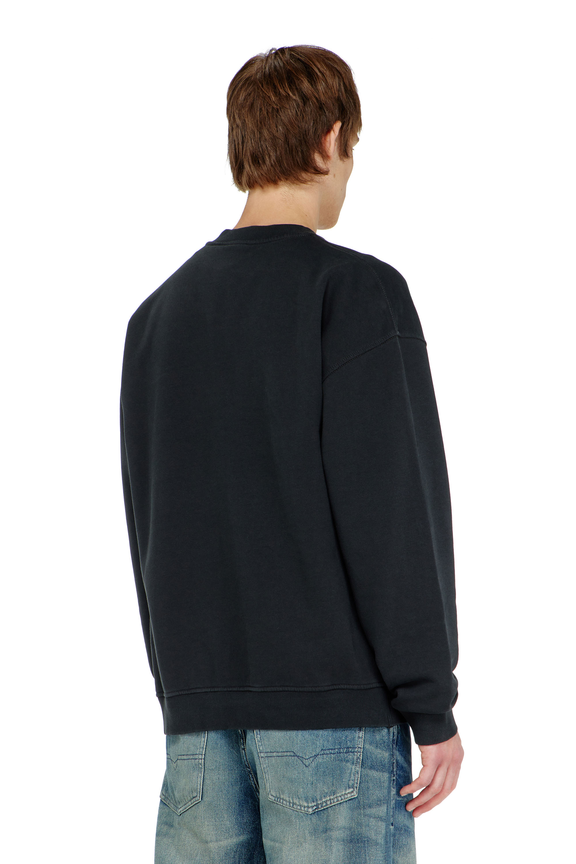 Diesel - S-BOXT-N5, Man's Cotton sweatshirt with flocked Oval D in null - 4